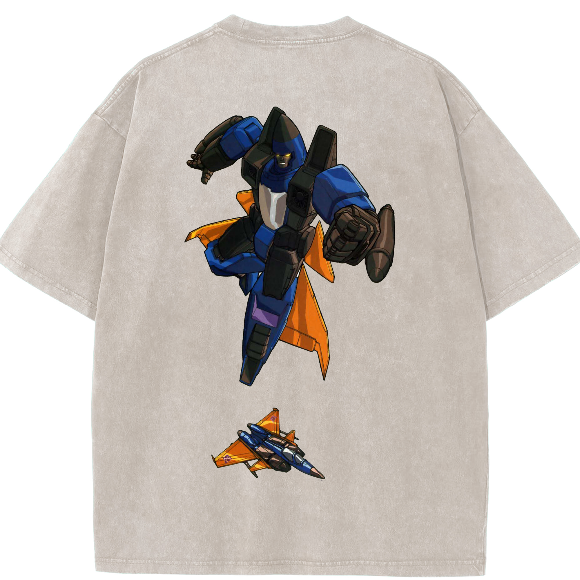 （画像用）  綿100% ヴィンテージ風 半袖Tシャツ（背面プリント）