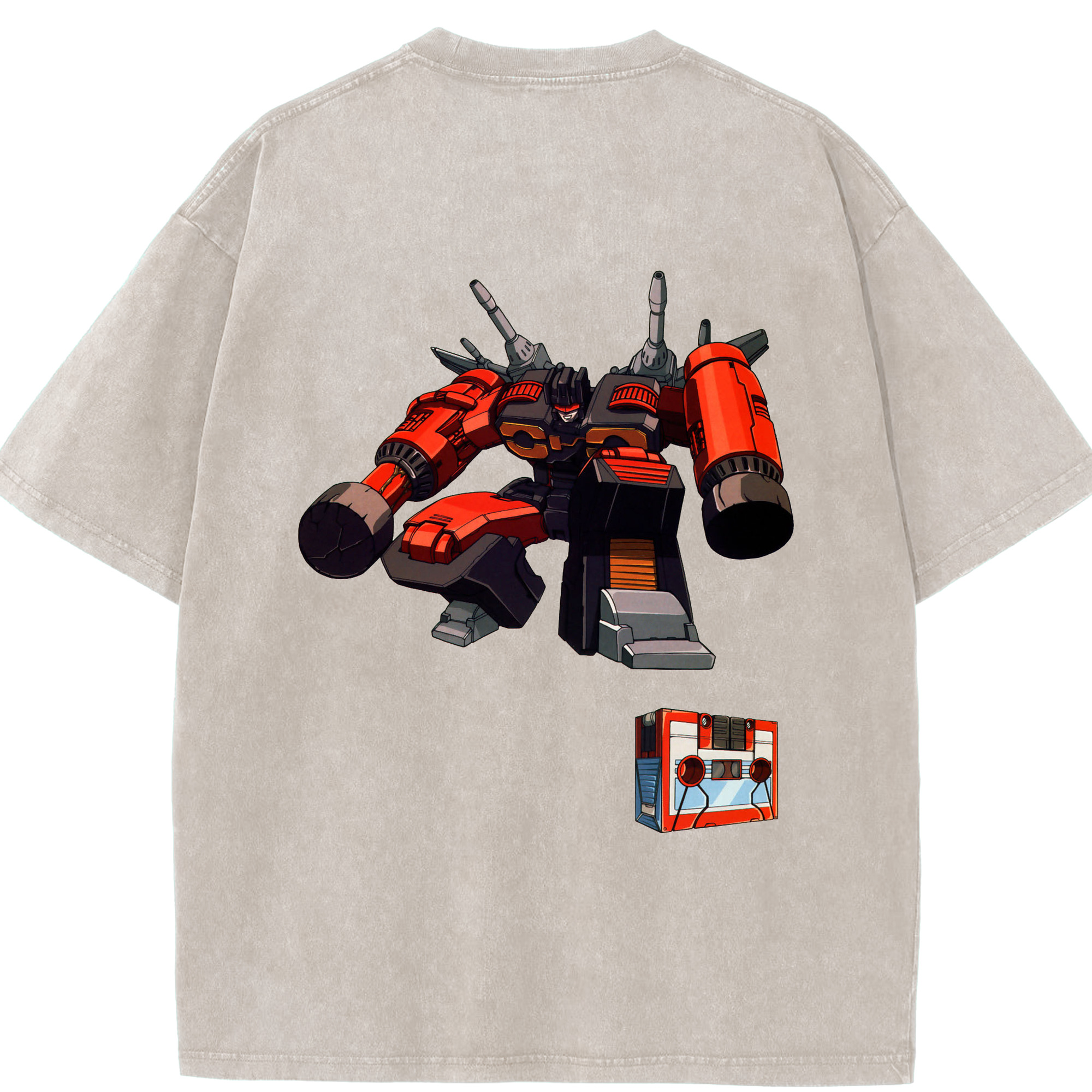 （画像用）  綿100% ヴィンテージ風 半袖Tシャツ（背面プリント）
