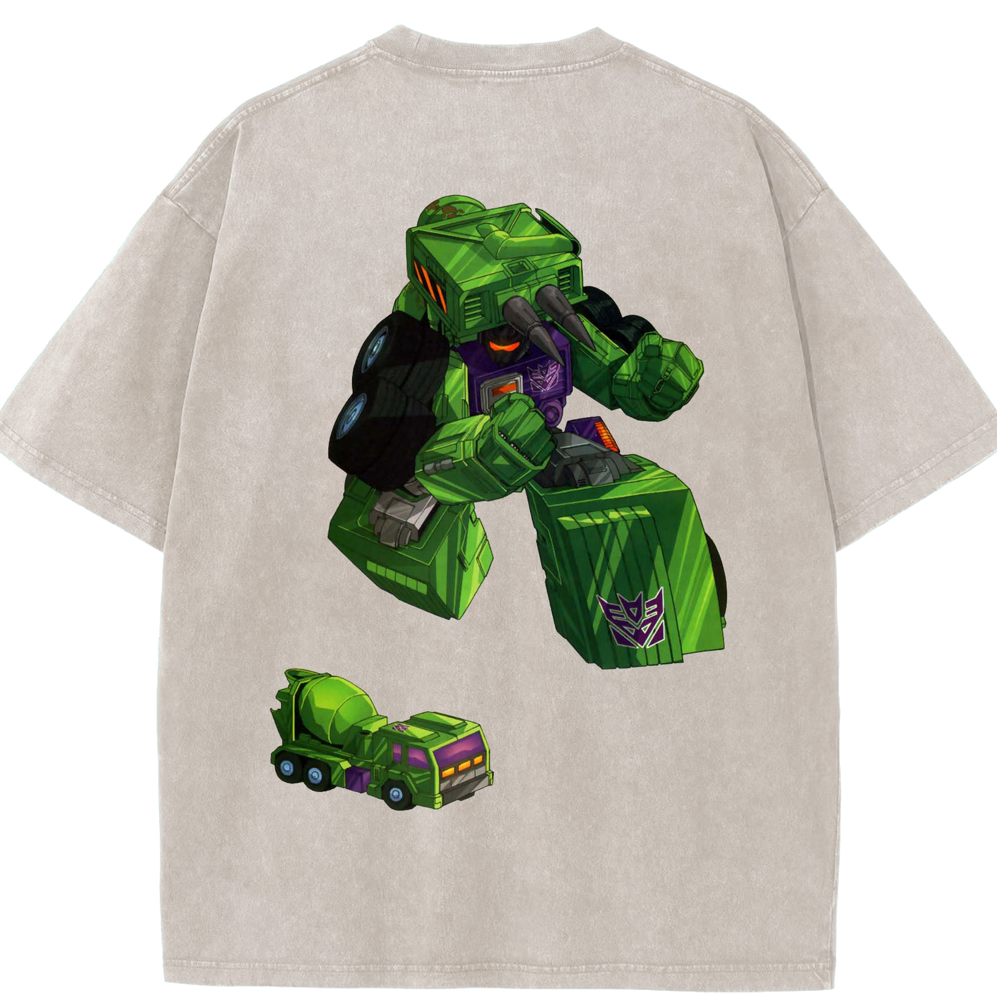 （画像用）  綿100% ヴィンテージ風 半袖Tシャツ（背面プリント）