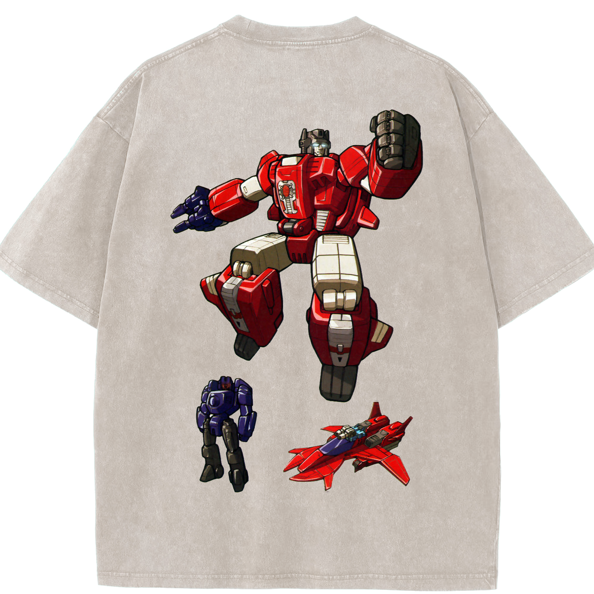 （画像用）  綿100% ヴィンテージ風 半袖Tシャツ（背面プリント）