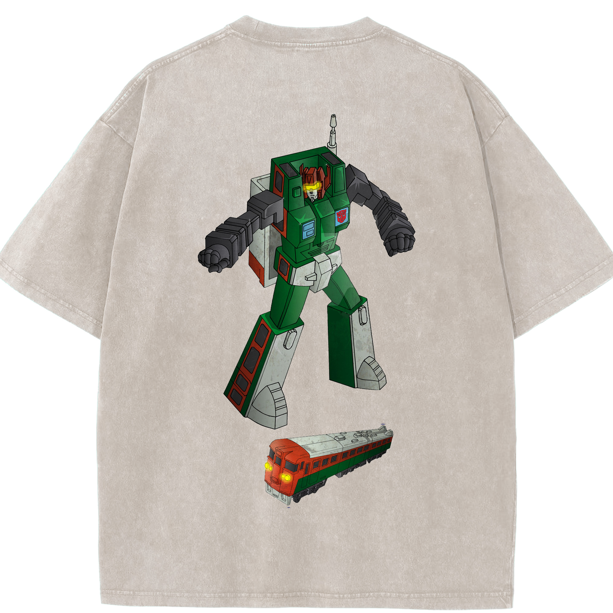 （画像用）  綿100% ヴィンテージ風 半袖Tシャツ（背面プリント）