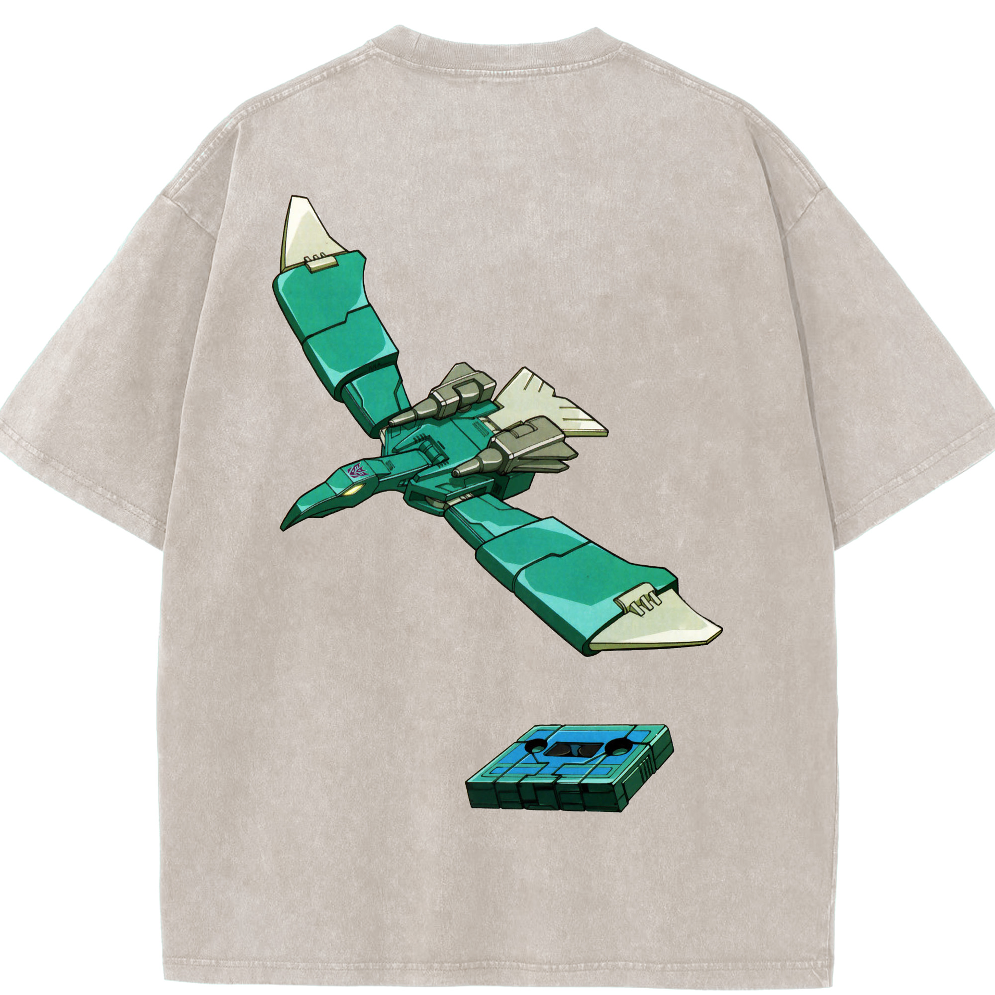 （画像用）  綿100% ヴィンテージ風 半袖Tシャツ（背面プリント）