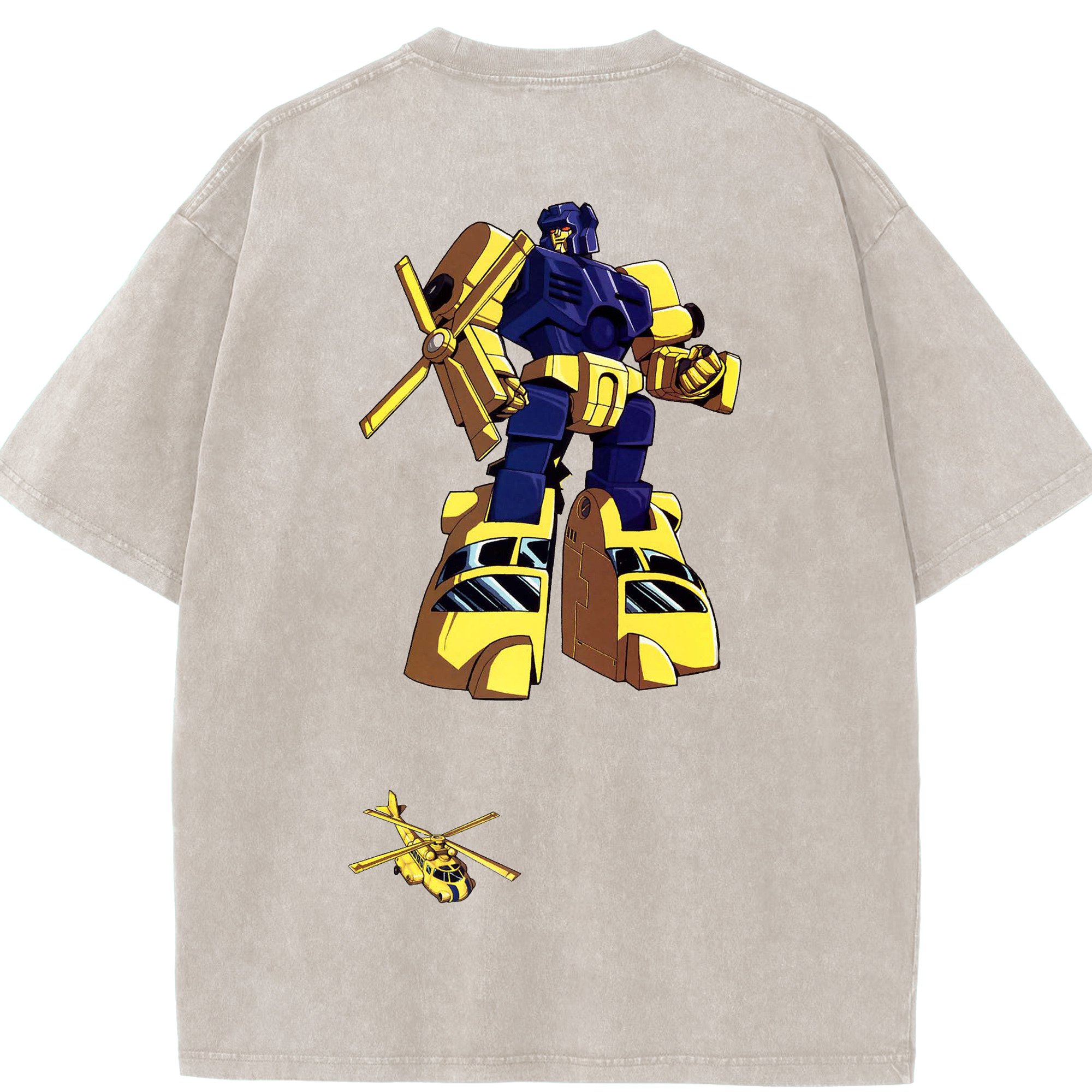 （画像用）  綿100% ヴィンテージ風 半袖Tシャツ（背面プリント）