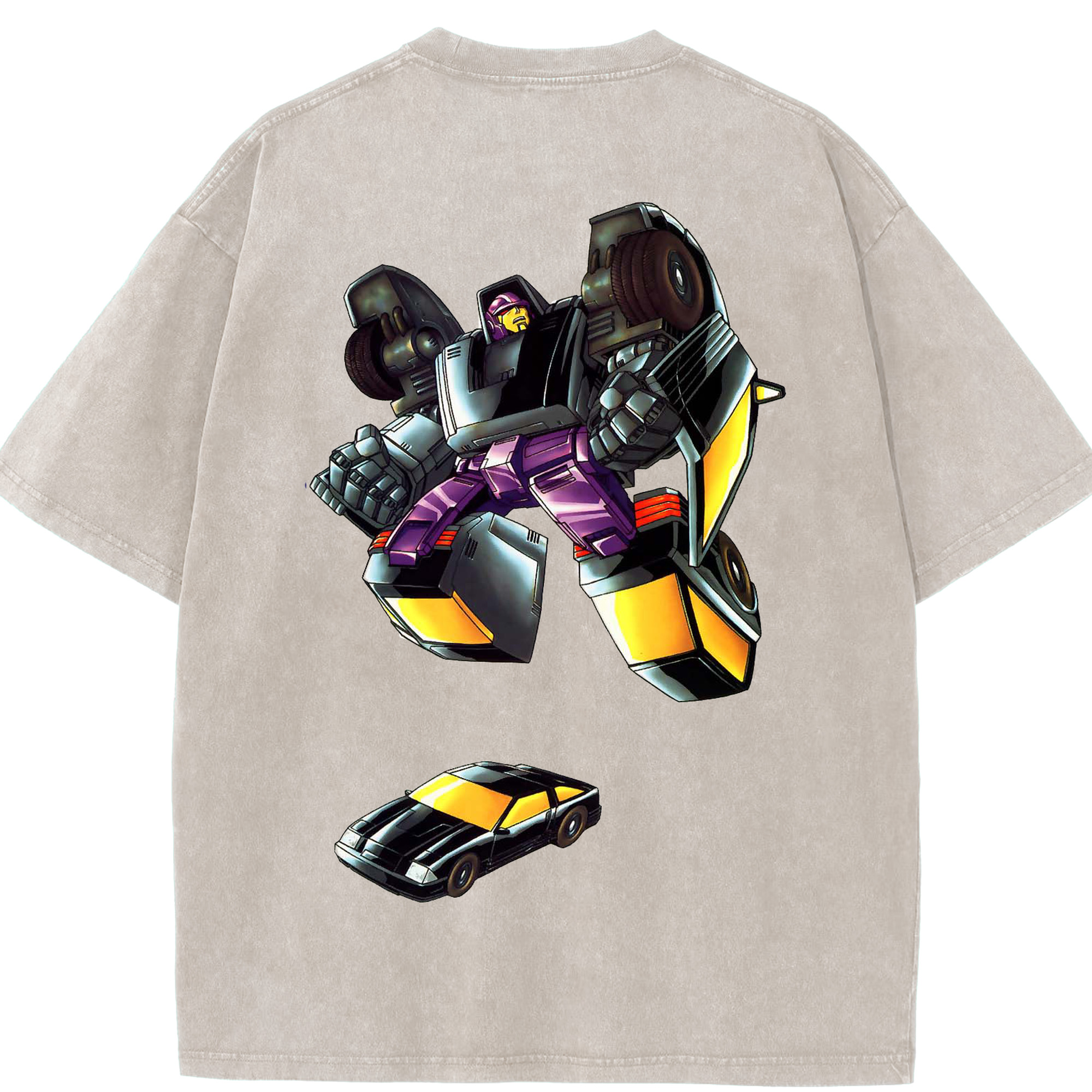 （画像用）  綿100% ヴィンテージ風 半袖Tシャツ（背面プリント）