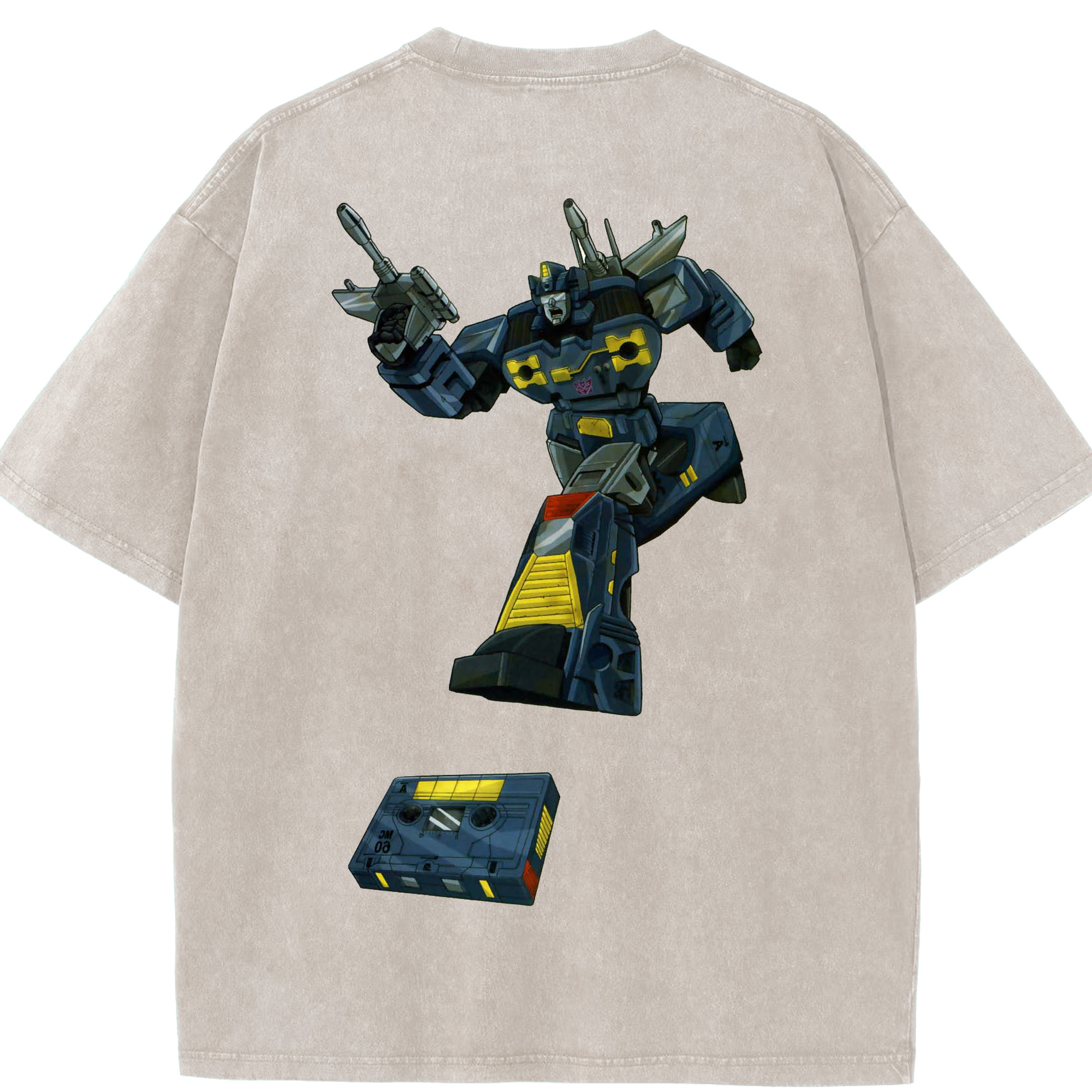 （画像用）  綿100% ヴィンテージ風 半袖Tシャツ（背面プリント）