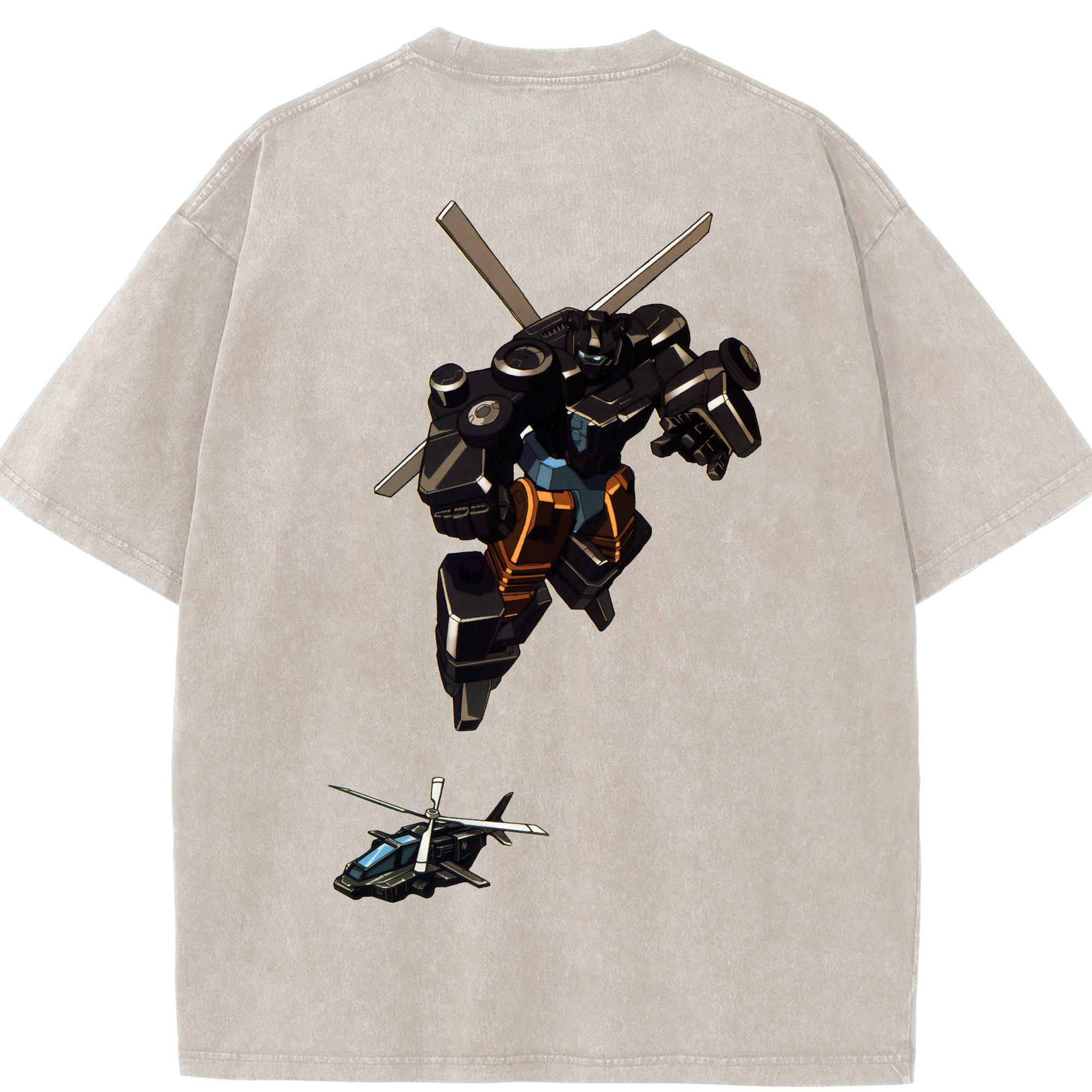 （画像用）  綿100% ヴィンテージ風 半袖Tシャツ（背面プリント）