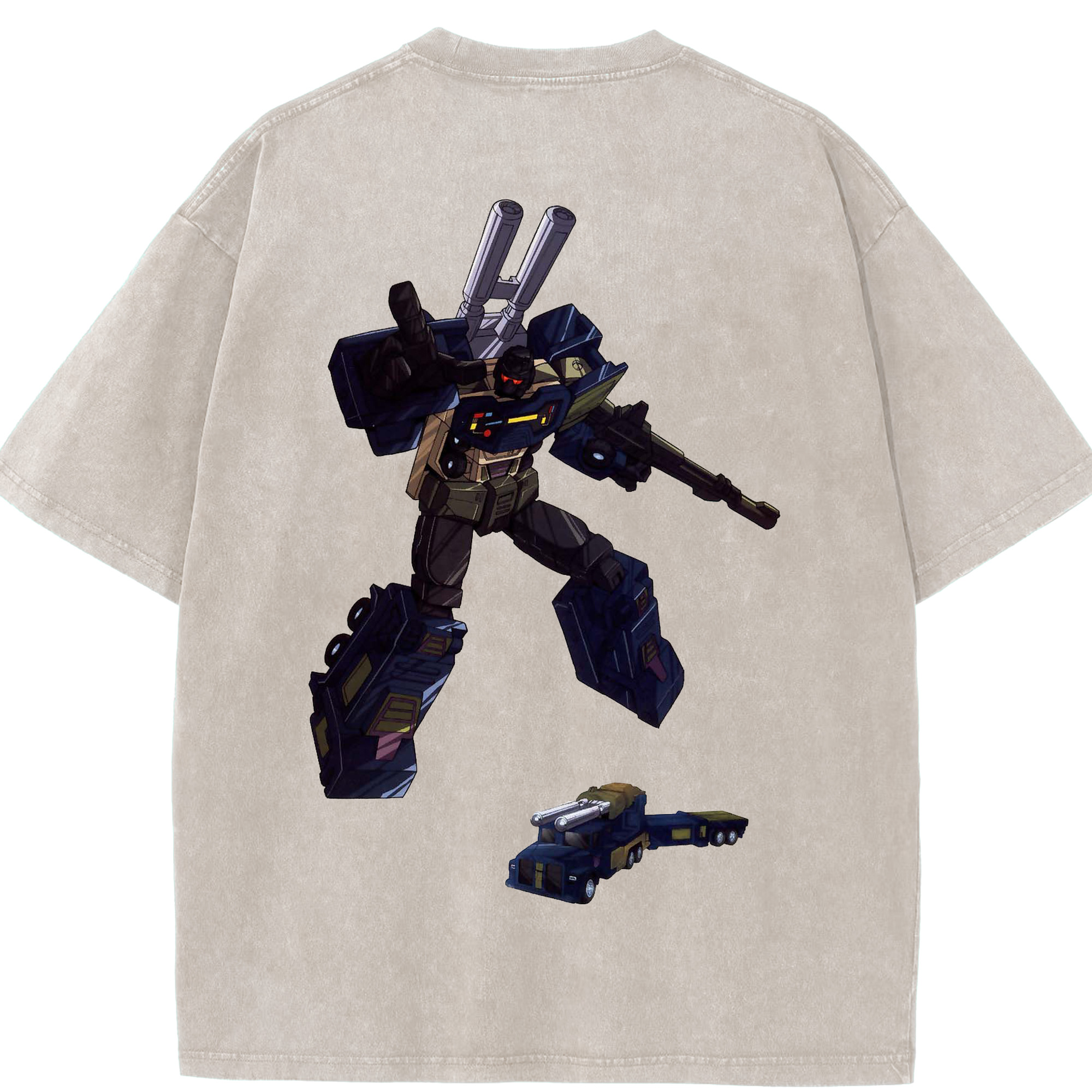 （画像用）  綿100% ヴィンテージ風 半袖Tシャツ（背面プリント）