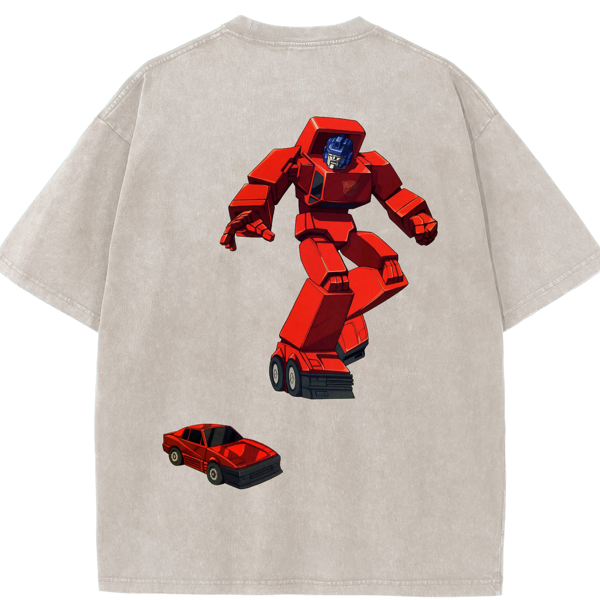 （画像用）  綿100% ヴィンテージ風 半袖Tシャツ（背面プリント）