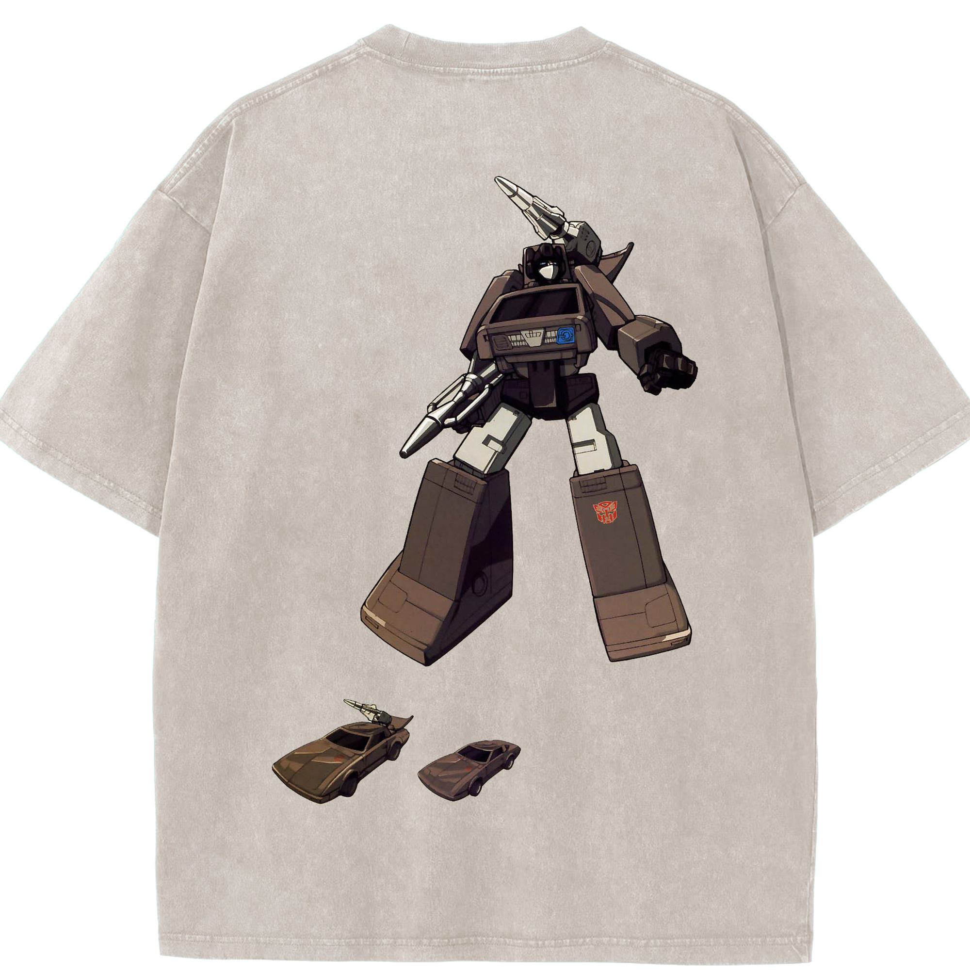 （画像用）  綿100% ヴィンテージ風 半袖Tシャツ（背面プリント）