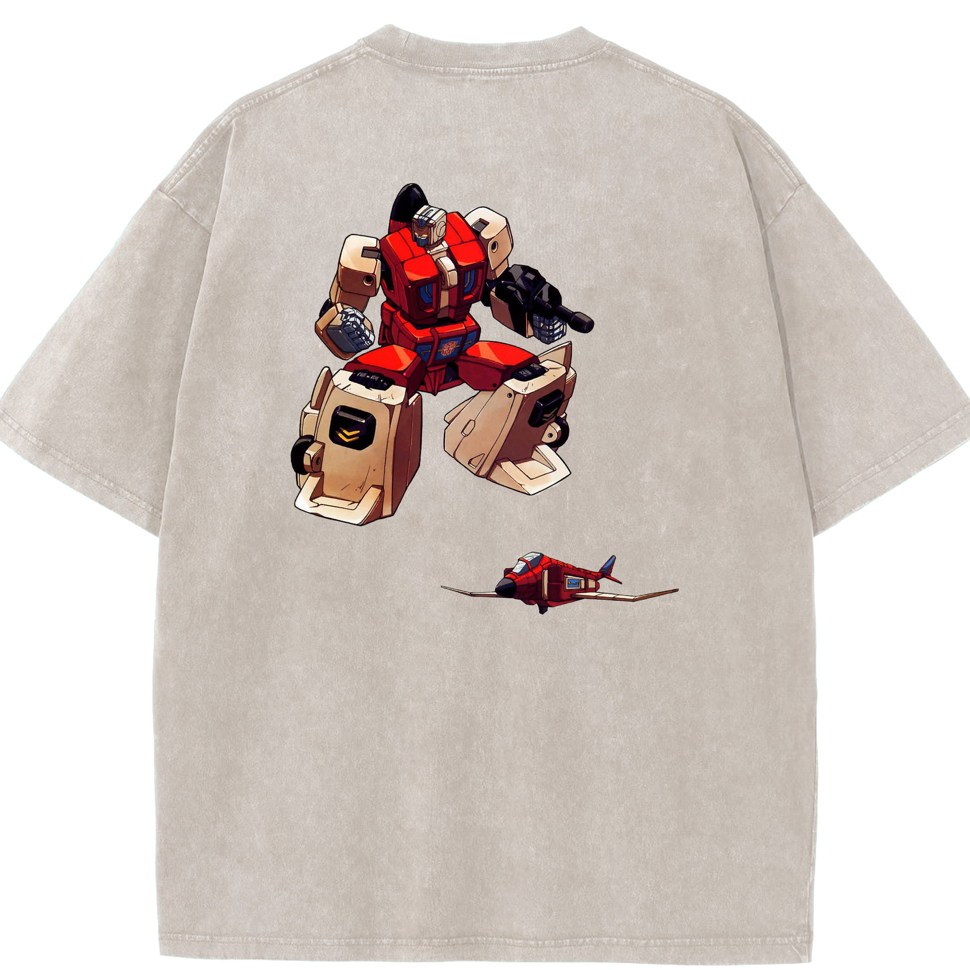 （画像用）  綿100% ヴィンテージ風 半袖Tシャツ（背面プリント）