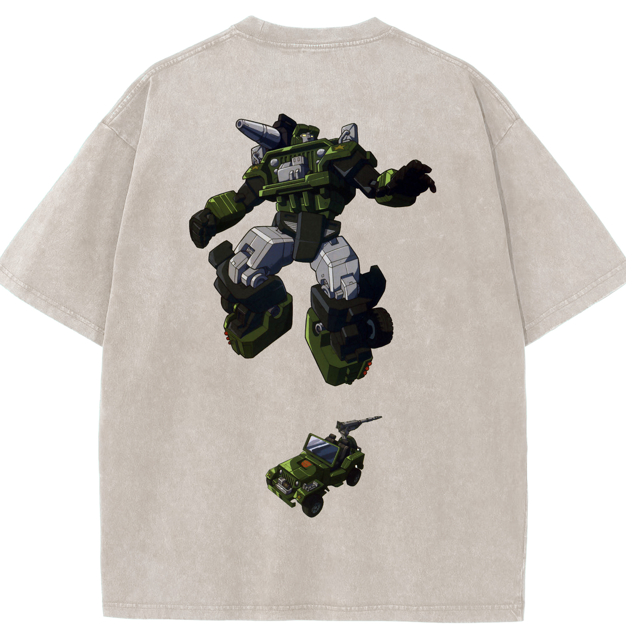 （画像用）  綿100% ヴィンテージ風 半袖Tシャツ（背面プリント）