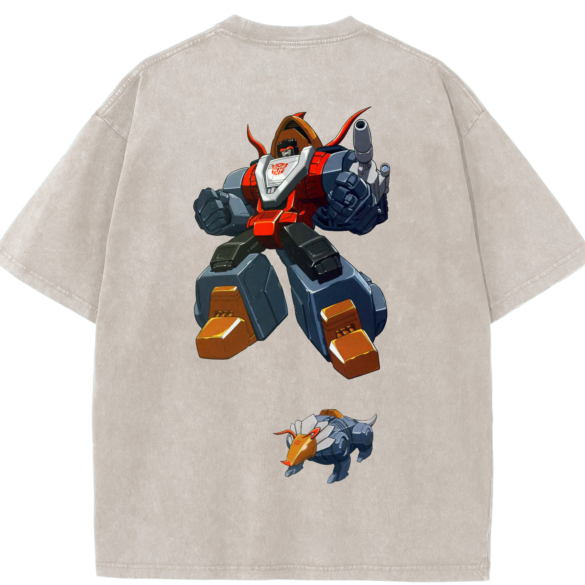 （画像用）  綿100% ヴィンテージ風 半袖Tシャツ（背面プリント）