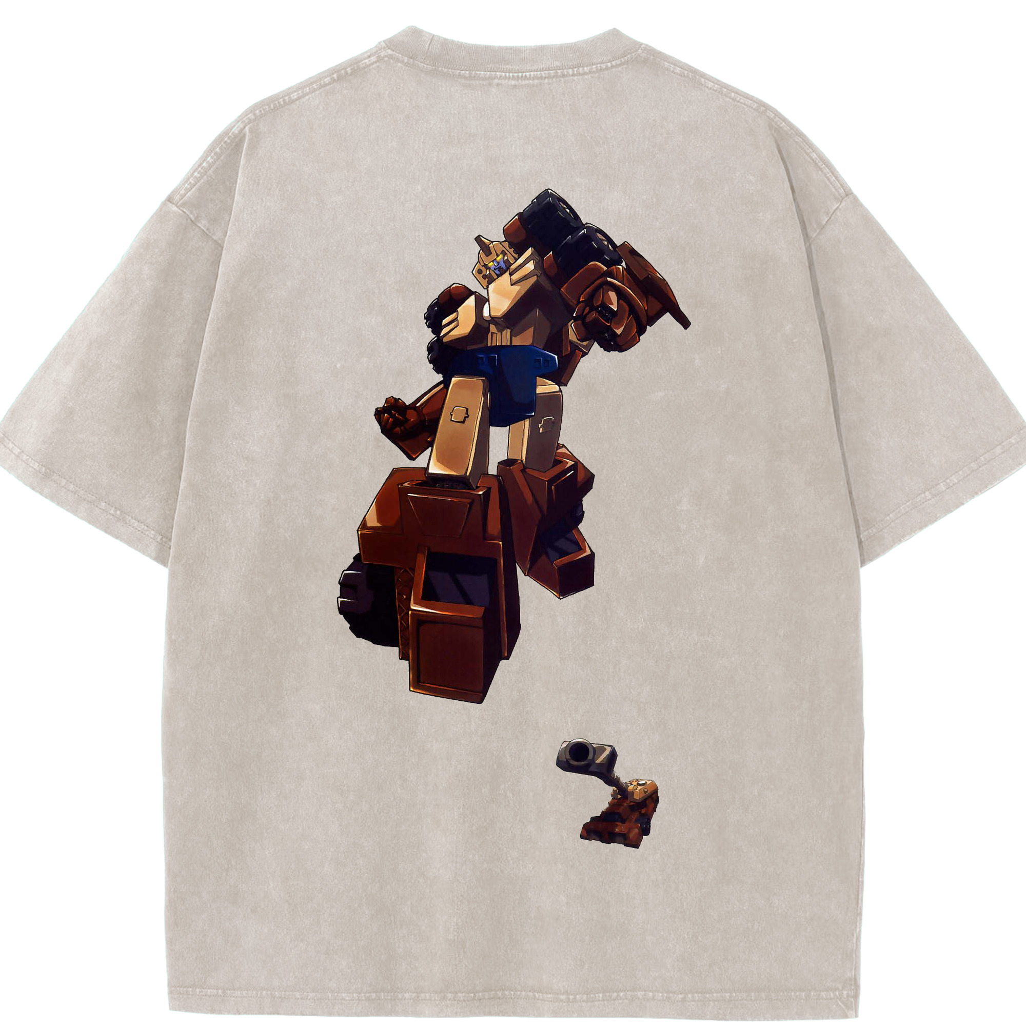 （画像用）  綿100% ヴィンテージ風 半袖Tシャツ（背面プリント）