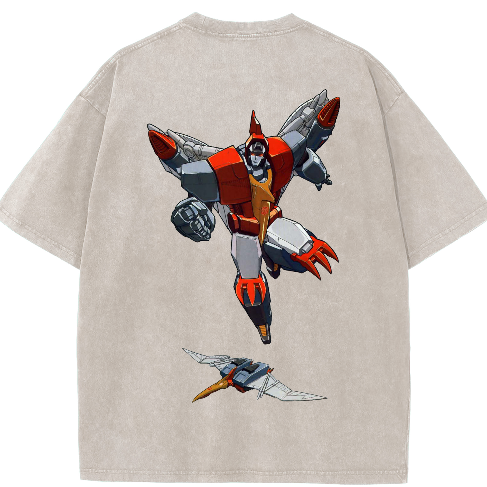 （画像用）  綿100% ヴィンテージ風 半袖Tシャツ（背面プリント）