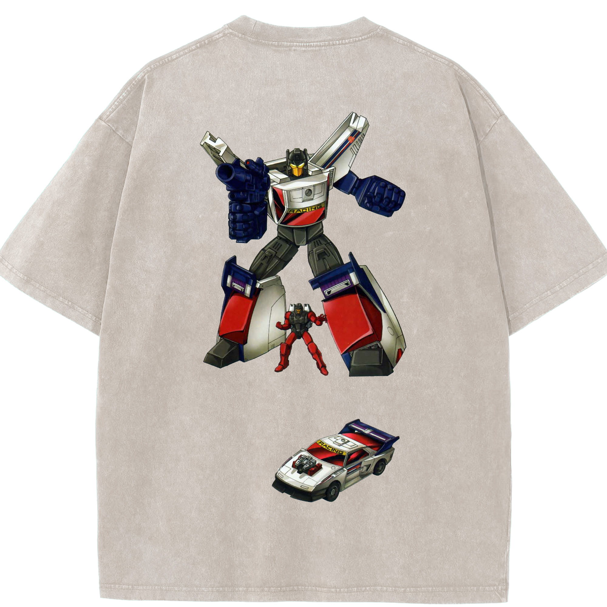 （画像用）  綿100% ヴィンテージ風 半袖Tシャツ（背面プリント）