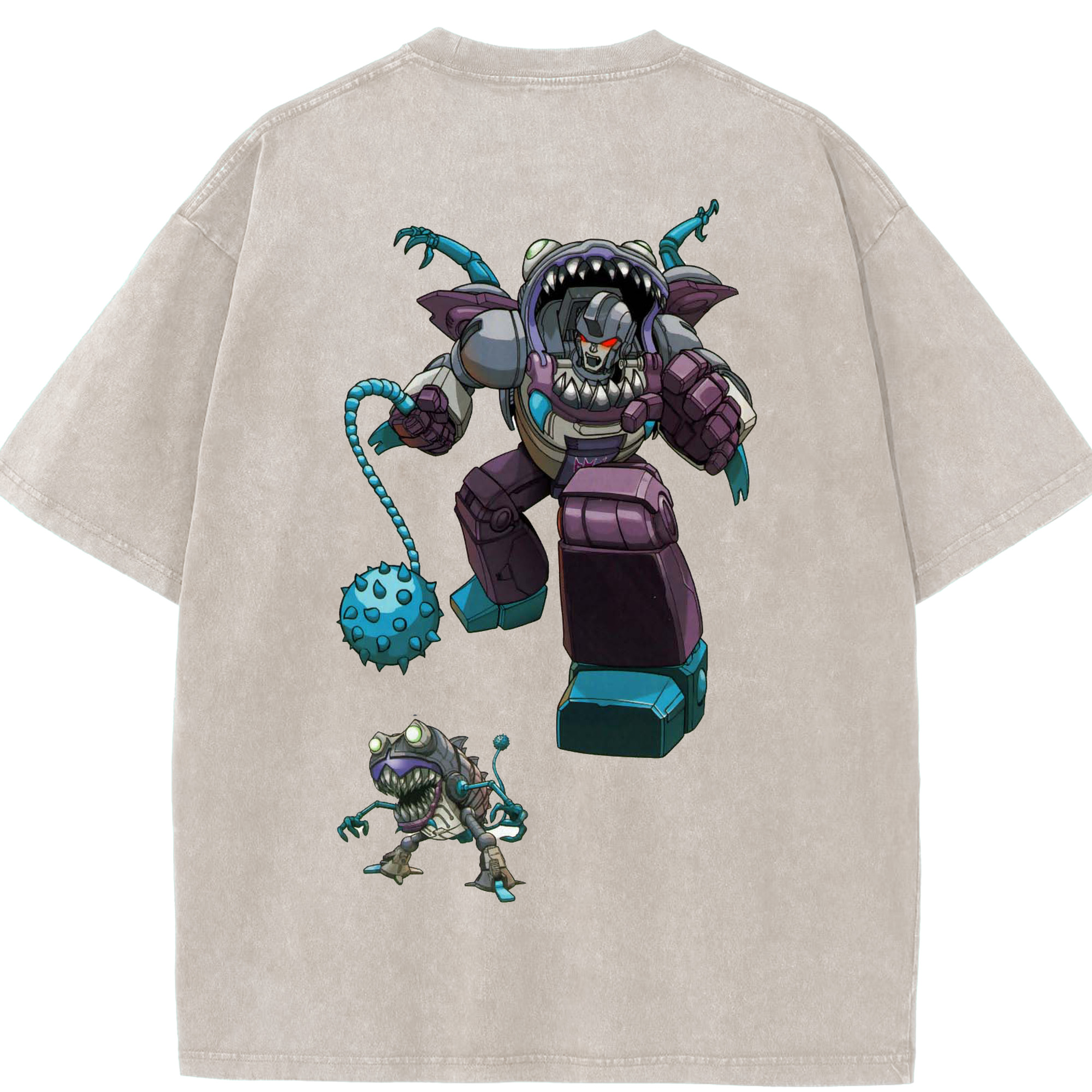 （画像用）  綿100% ヴィンテージ風 半袖Tシャツ（背面プリント）