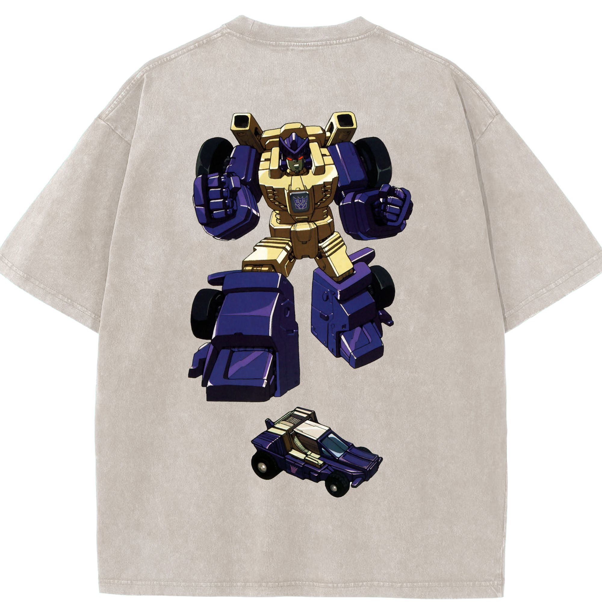 （画像用）  綿100% ヴィンテージ風 半袖Tシャツ（背面プリント）