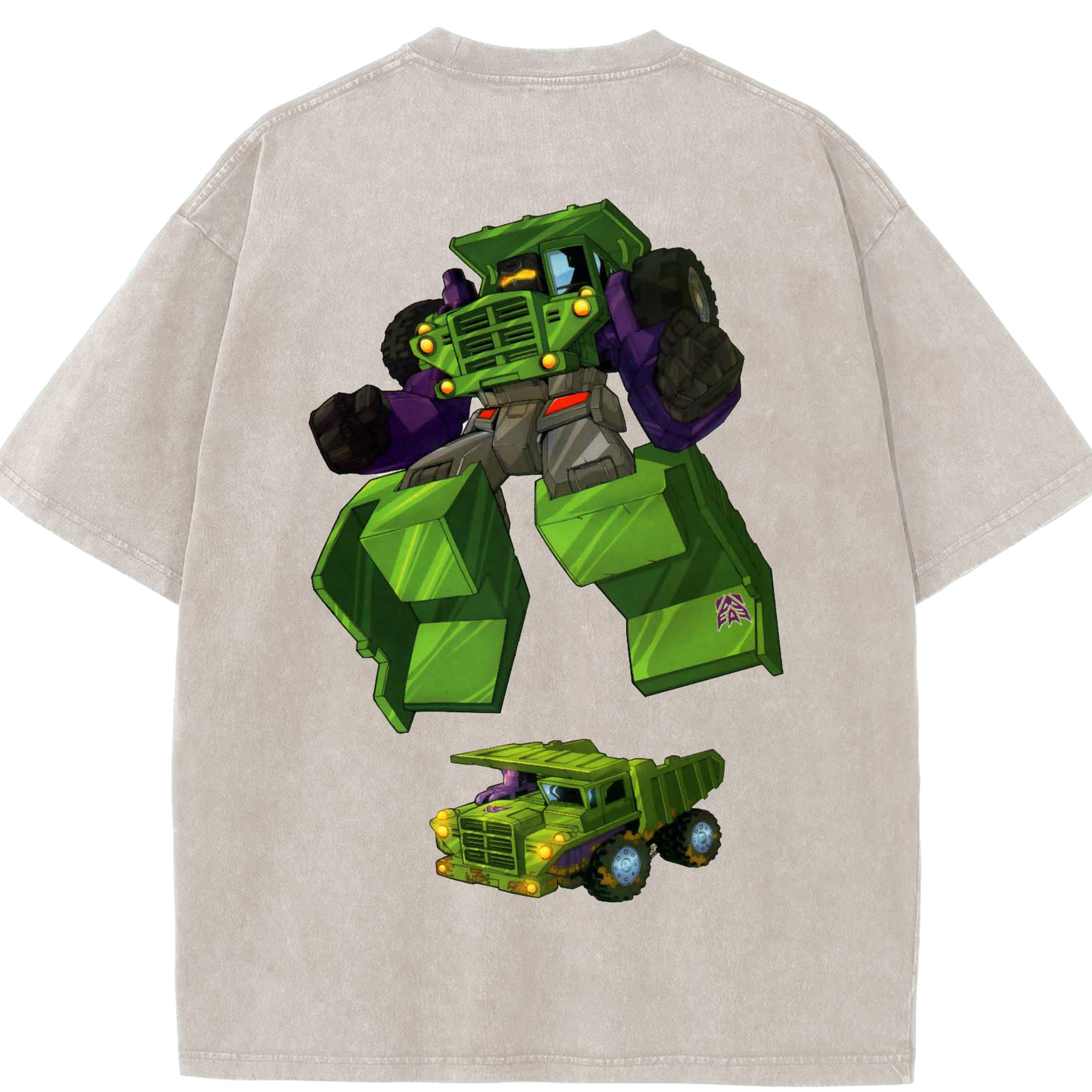 （画像用）  綿100% ヴィンテージ風 半袖Tシャツ（背面プリント）