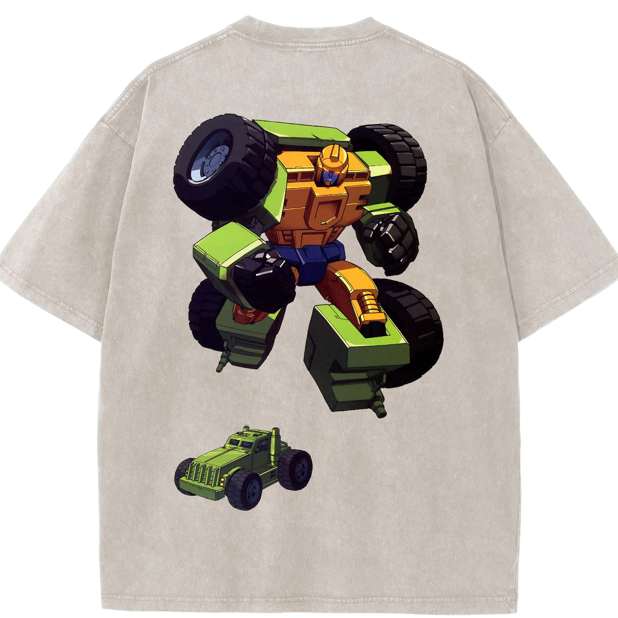 （画像用）  綿100% ヴィンテージ風 半袖Tシャツ（背面プリント）