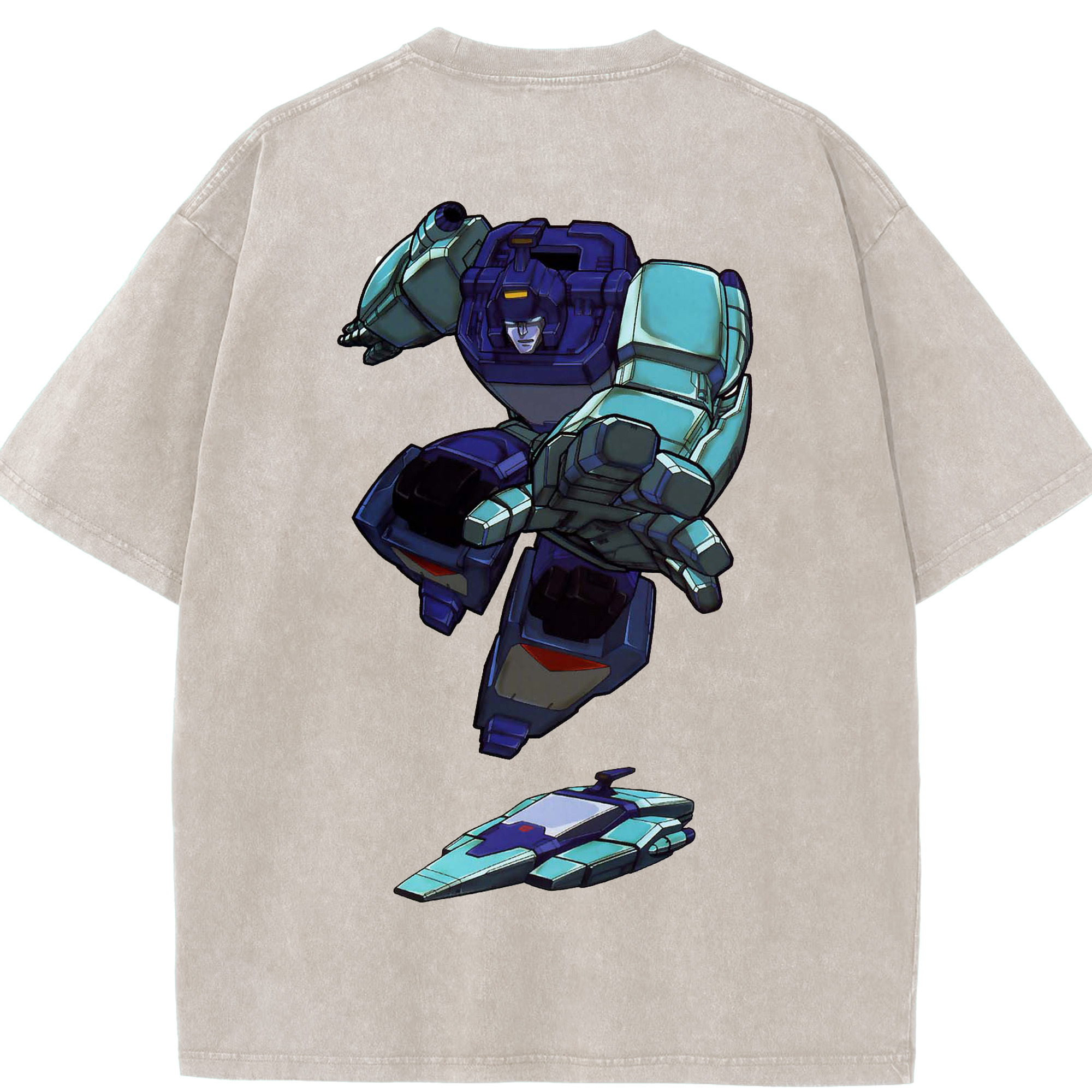 （画像用）  綿100% ヴィンテージ風 半袖Tシャツ（背面プリント）