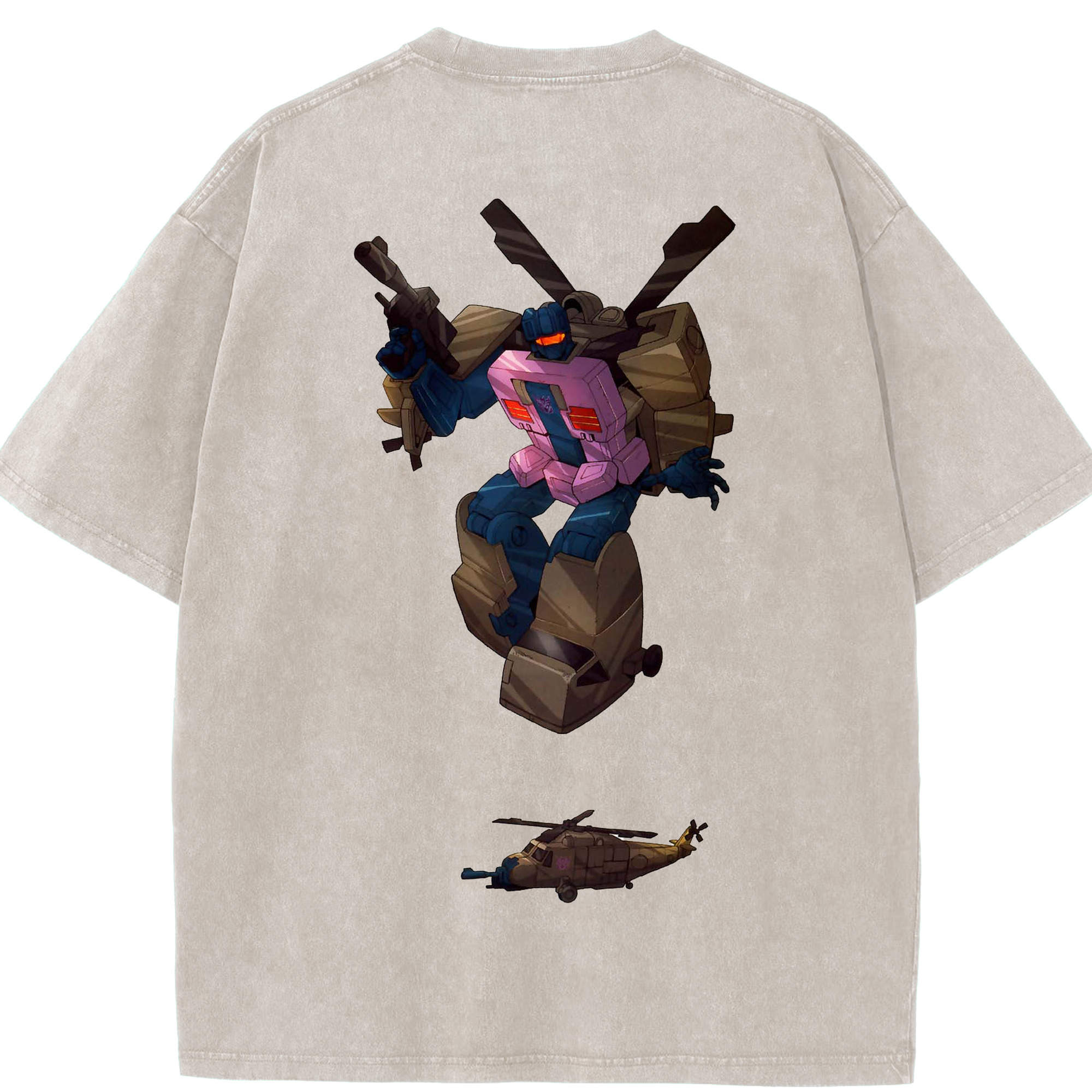 （画像用）  綿100% ヴィンテージ風 半袖Tシャツ（背面プリント）