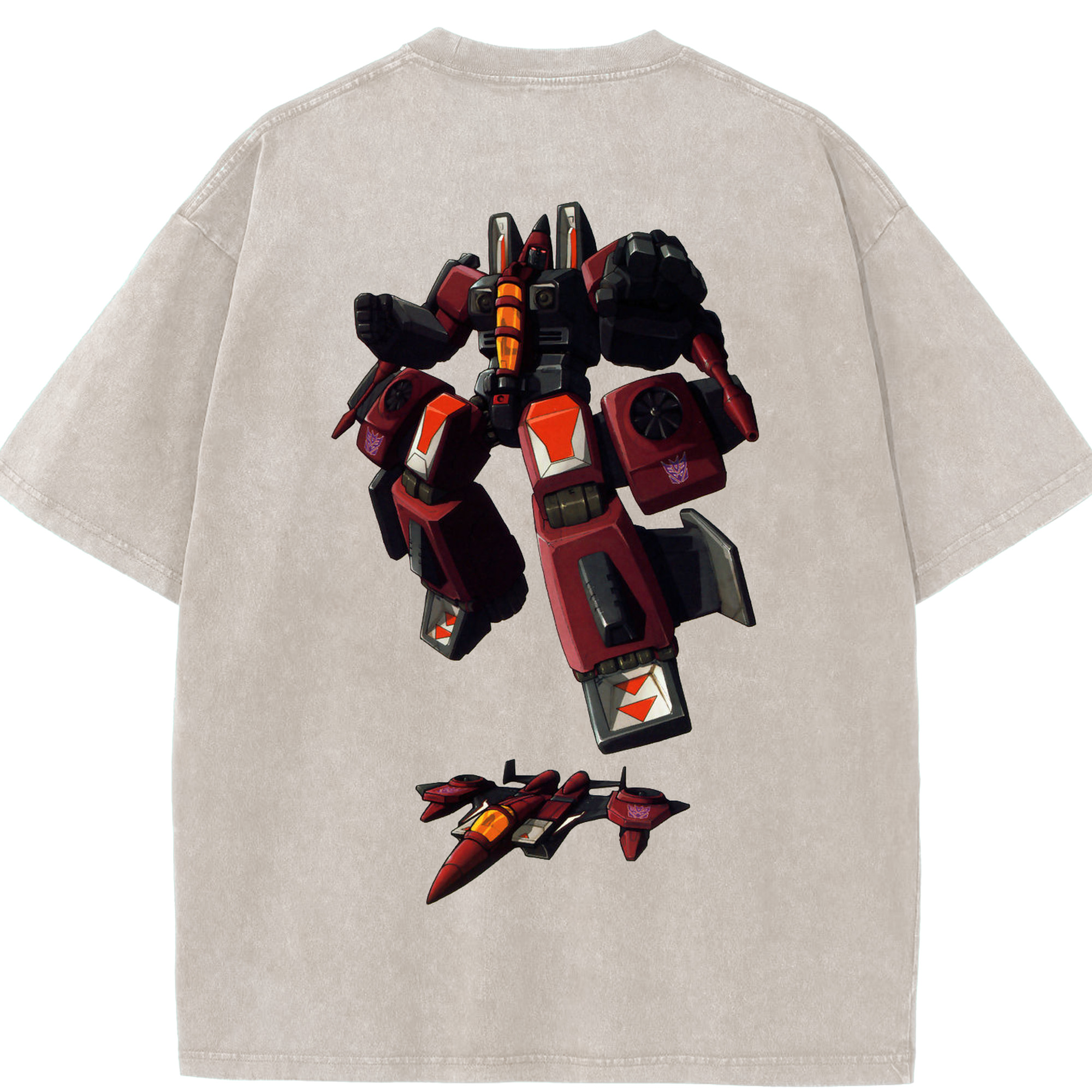 （画像用）  綿100% ヴィンテージ風 半袖Tシャツ（背面プリント）