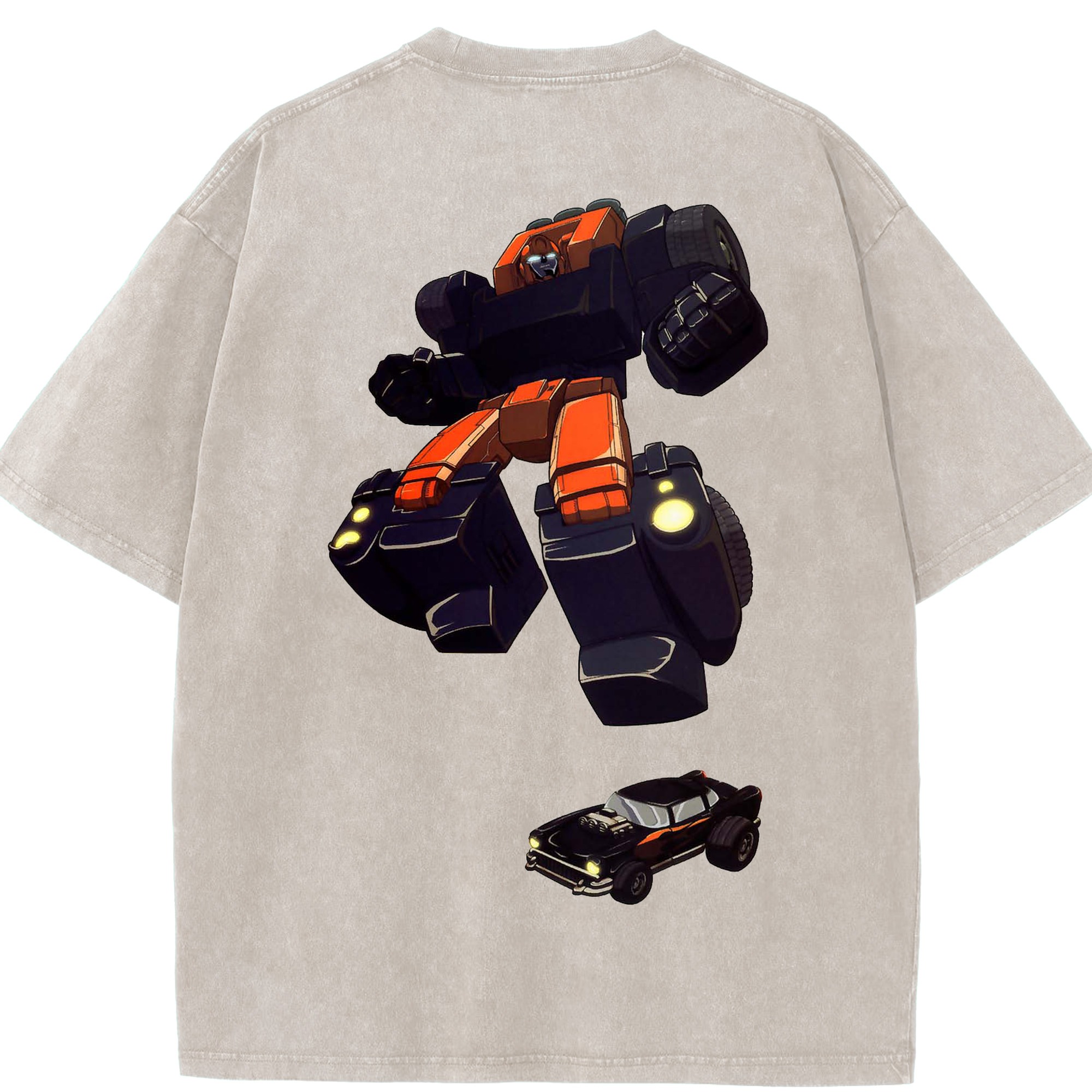 （画像用）  綿100% ヴィンテージ風 半袖Tシャツ（背面プリント）