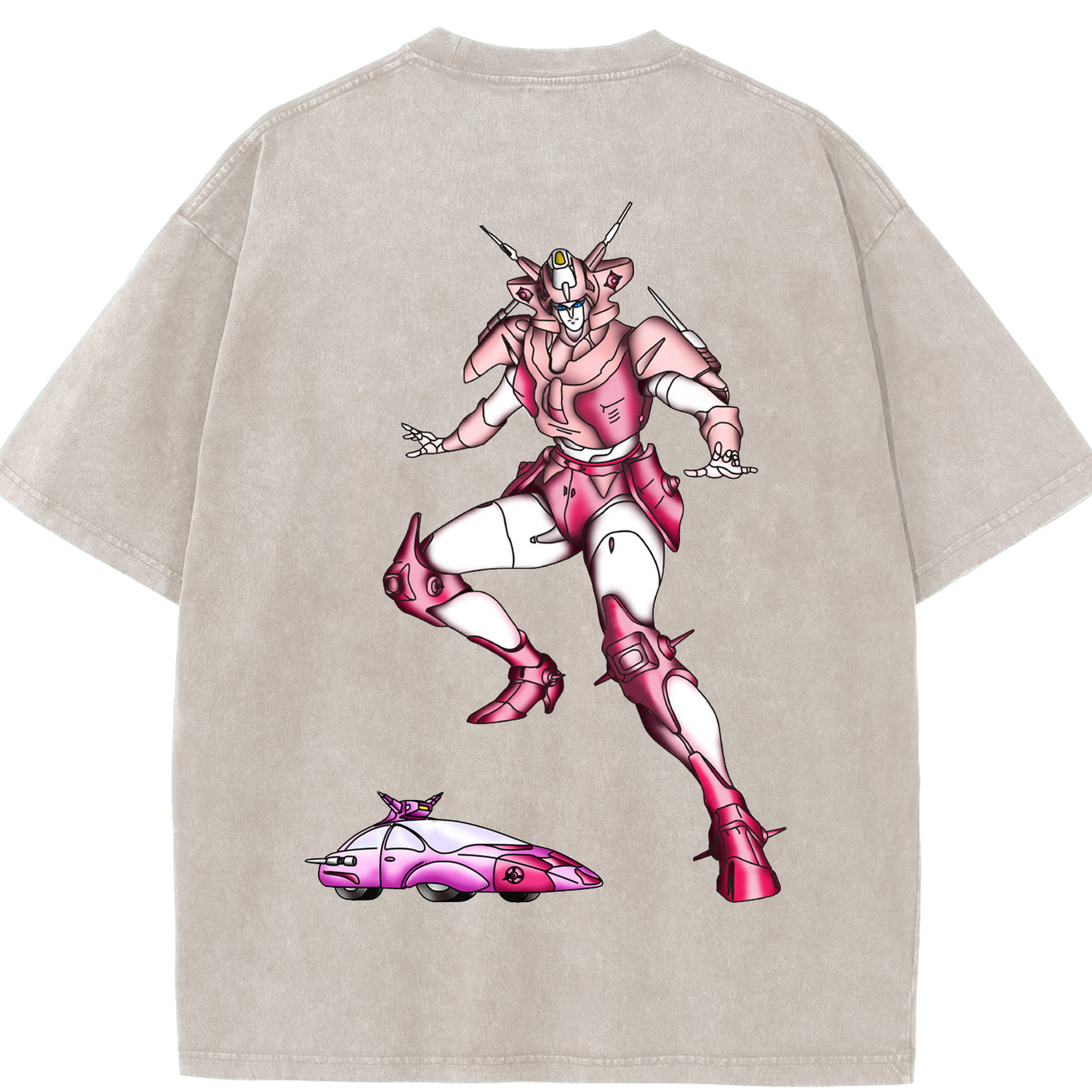 （画像用）  綿100% ヴィンテージ風 半袖Tシャツ（背面プリント）