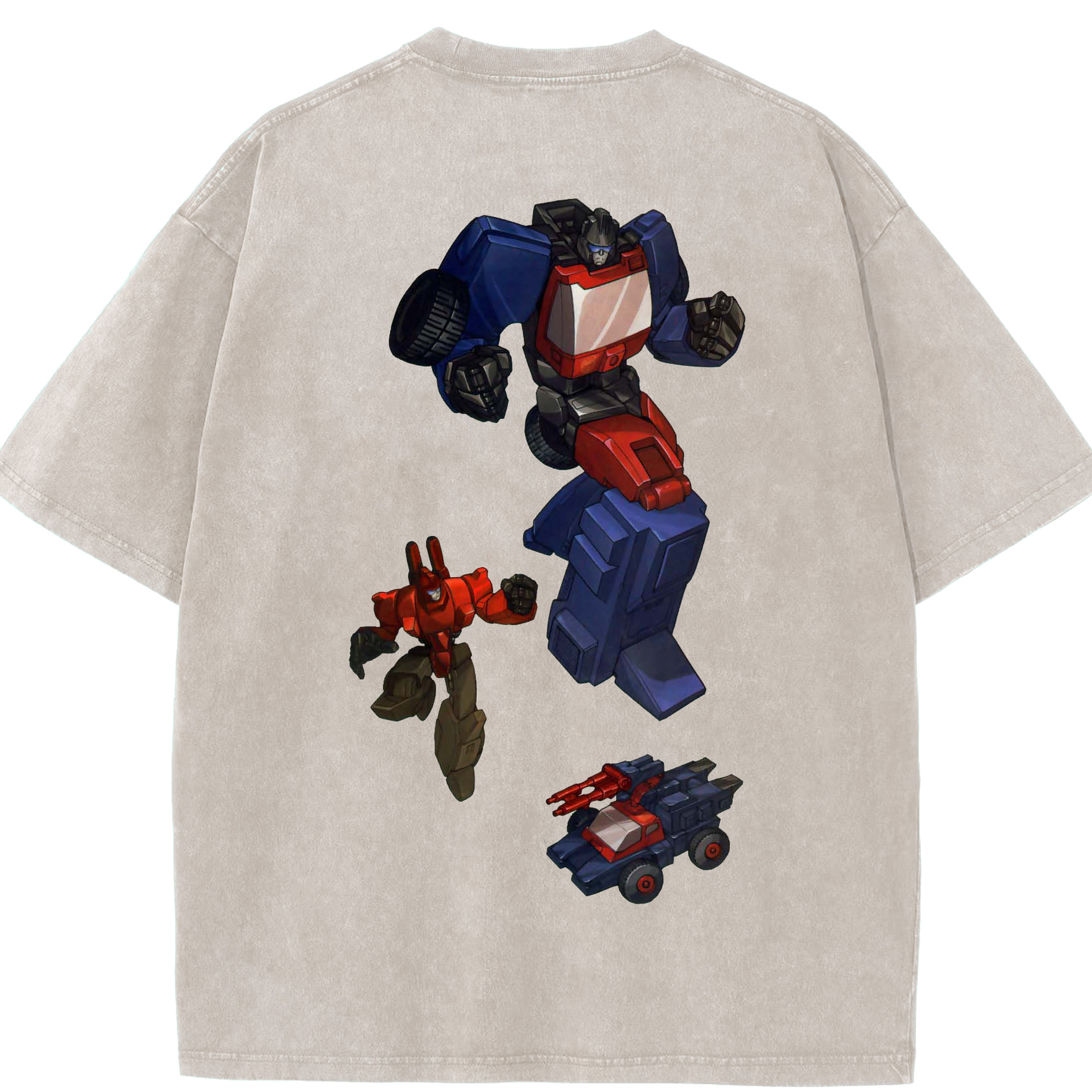 （画像用）  綿100% ヴィンテージ風 半袖Tシャツ（背面プリント）