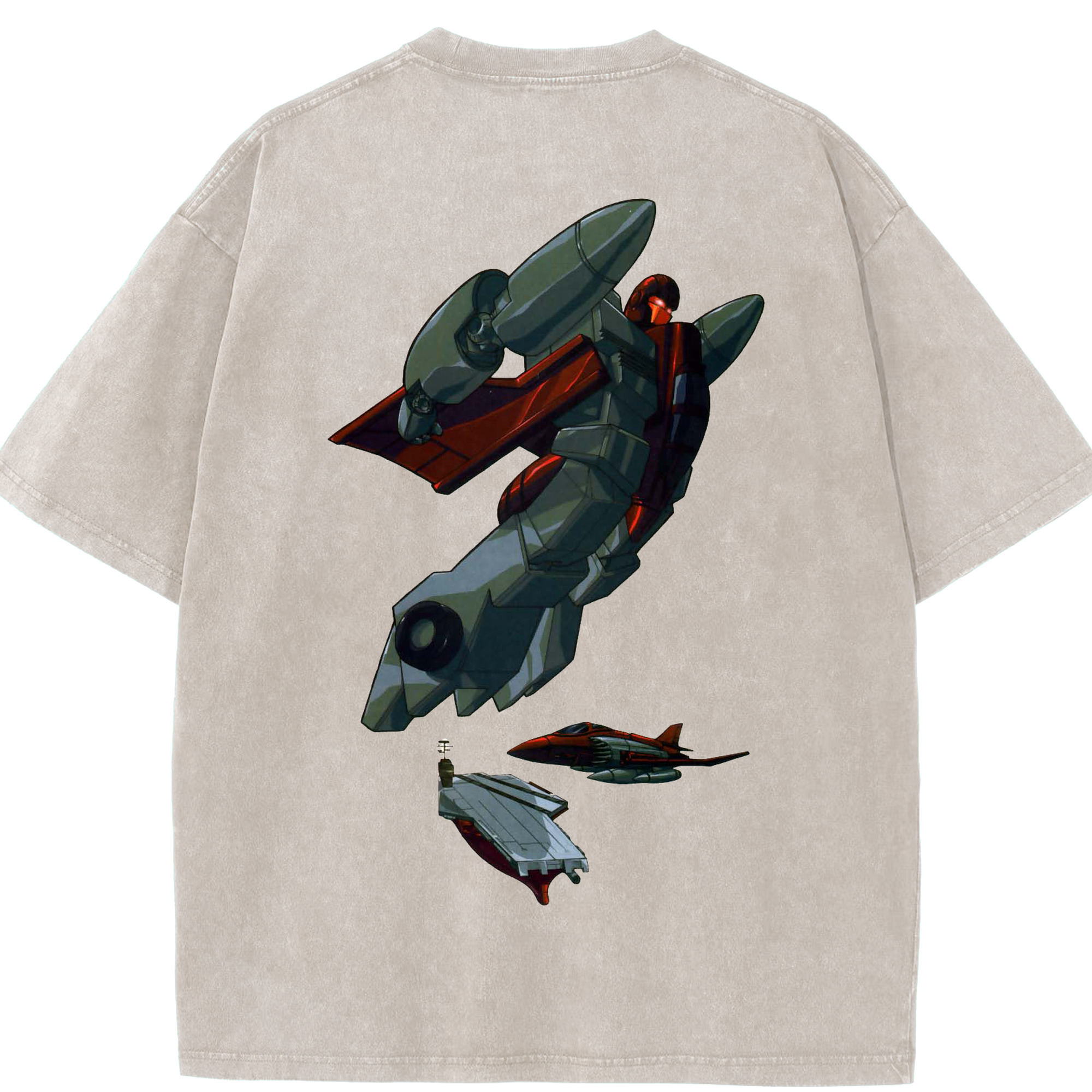 （画像用）  綿100% ヴィンテージ風 半袖Tシャツ（背面プリント）