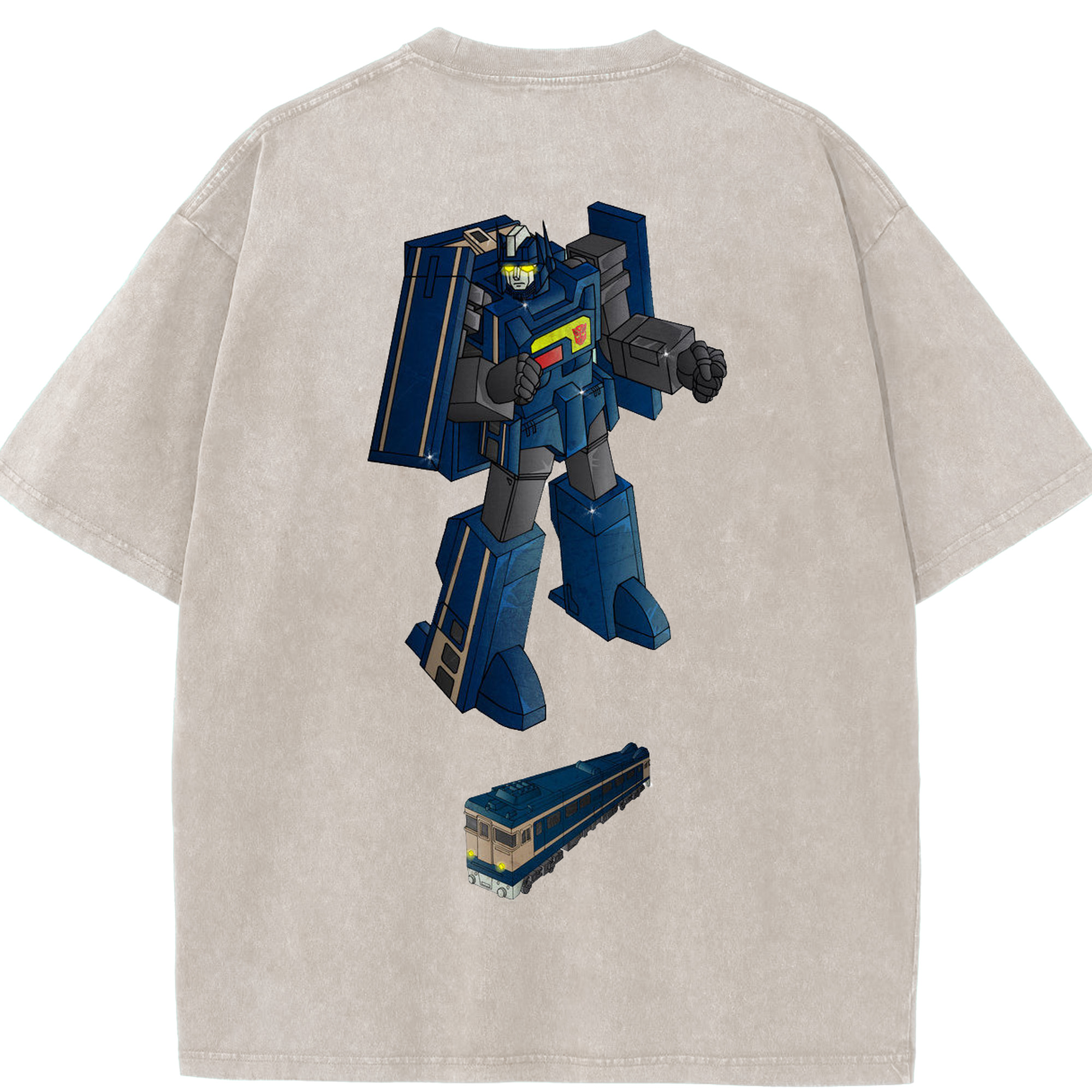 （画像用）  綿100% ヴィンテージ風 半袖Tシャツ（背面プリント）