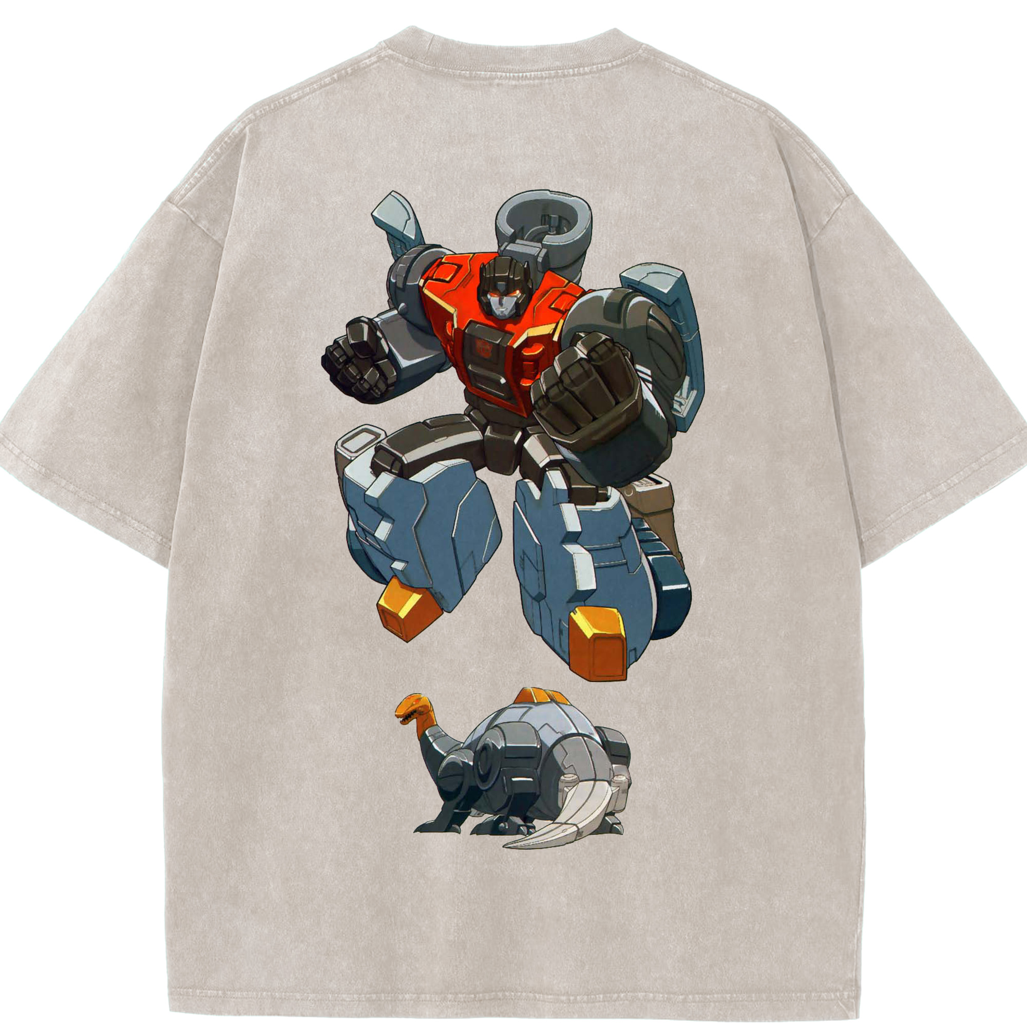 （画像用）  綿100% ヴィンテージ風 半袖Tシャツ（背面プリント）