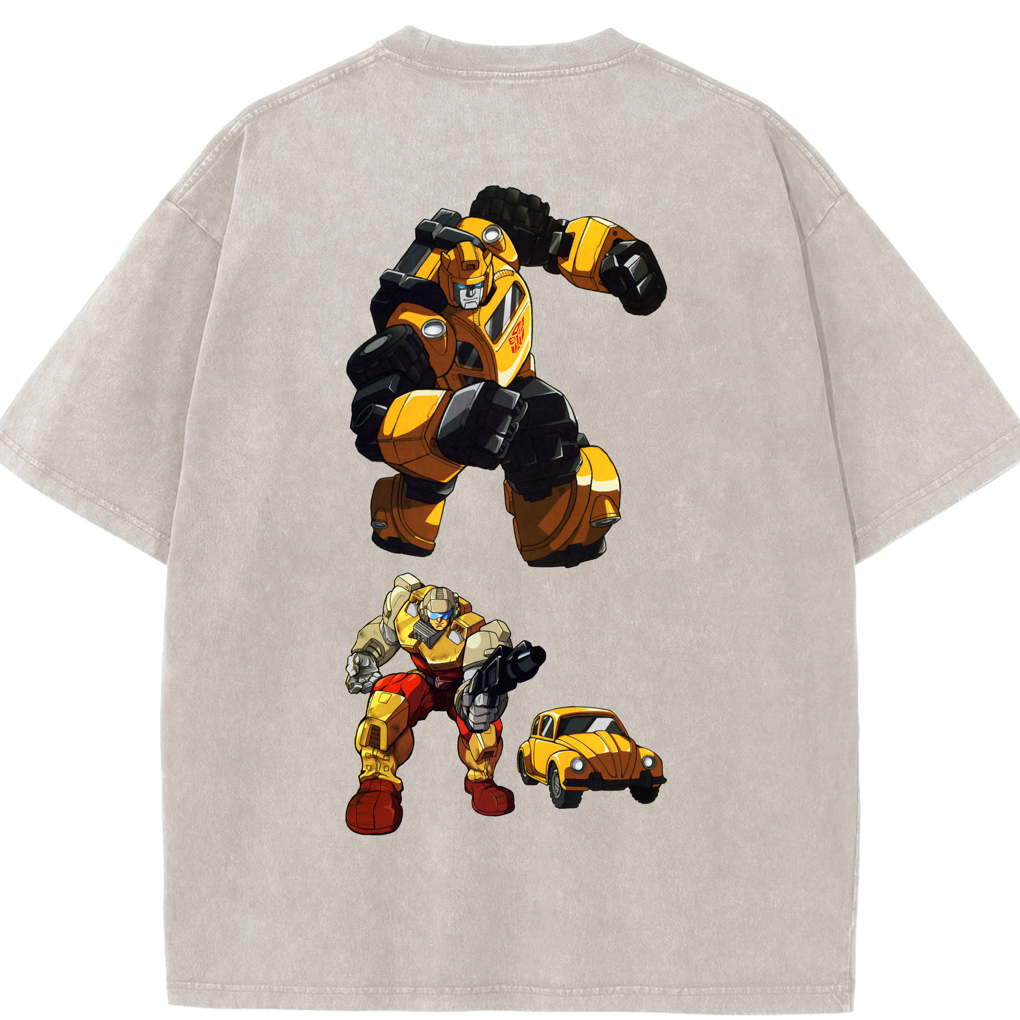 （画像用）  綿100% ヴィンテージ風 半袖Tシャツ（背面プリント）