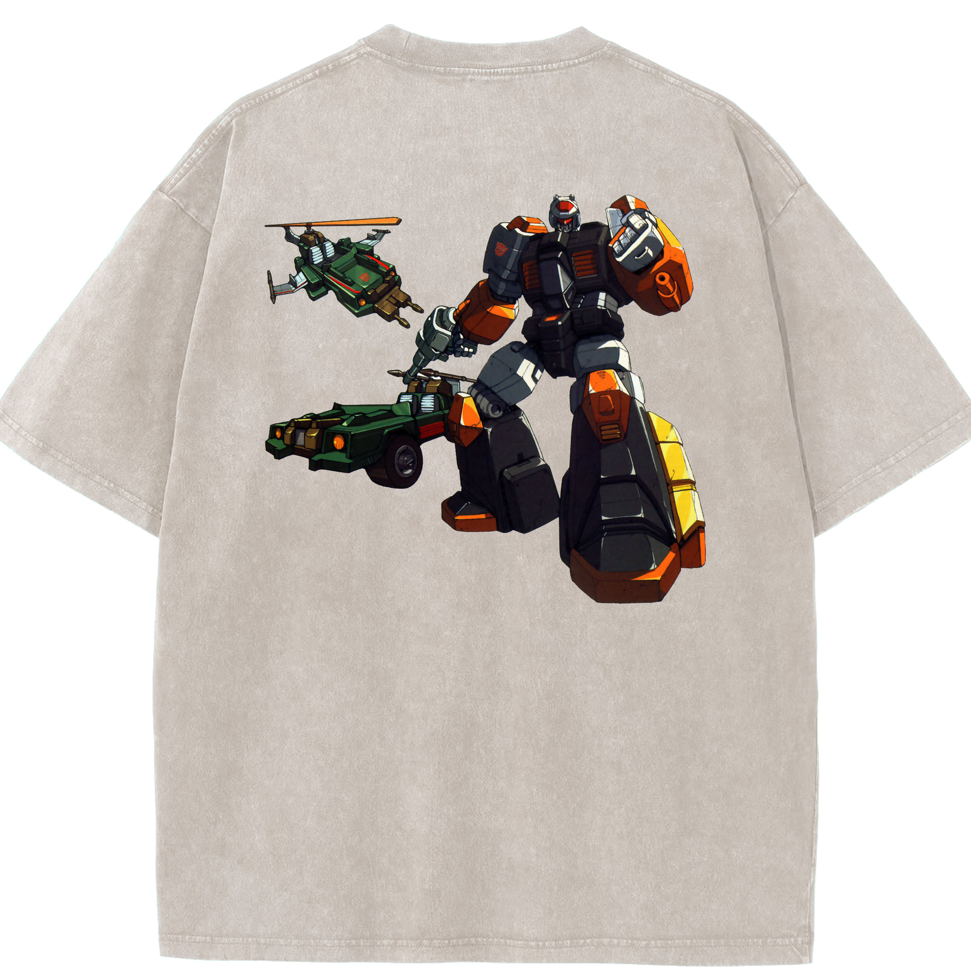 （画像用）  綿100% ヴィンテージ風 半袖Tシャツ（背面プリント）