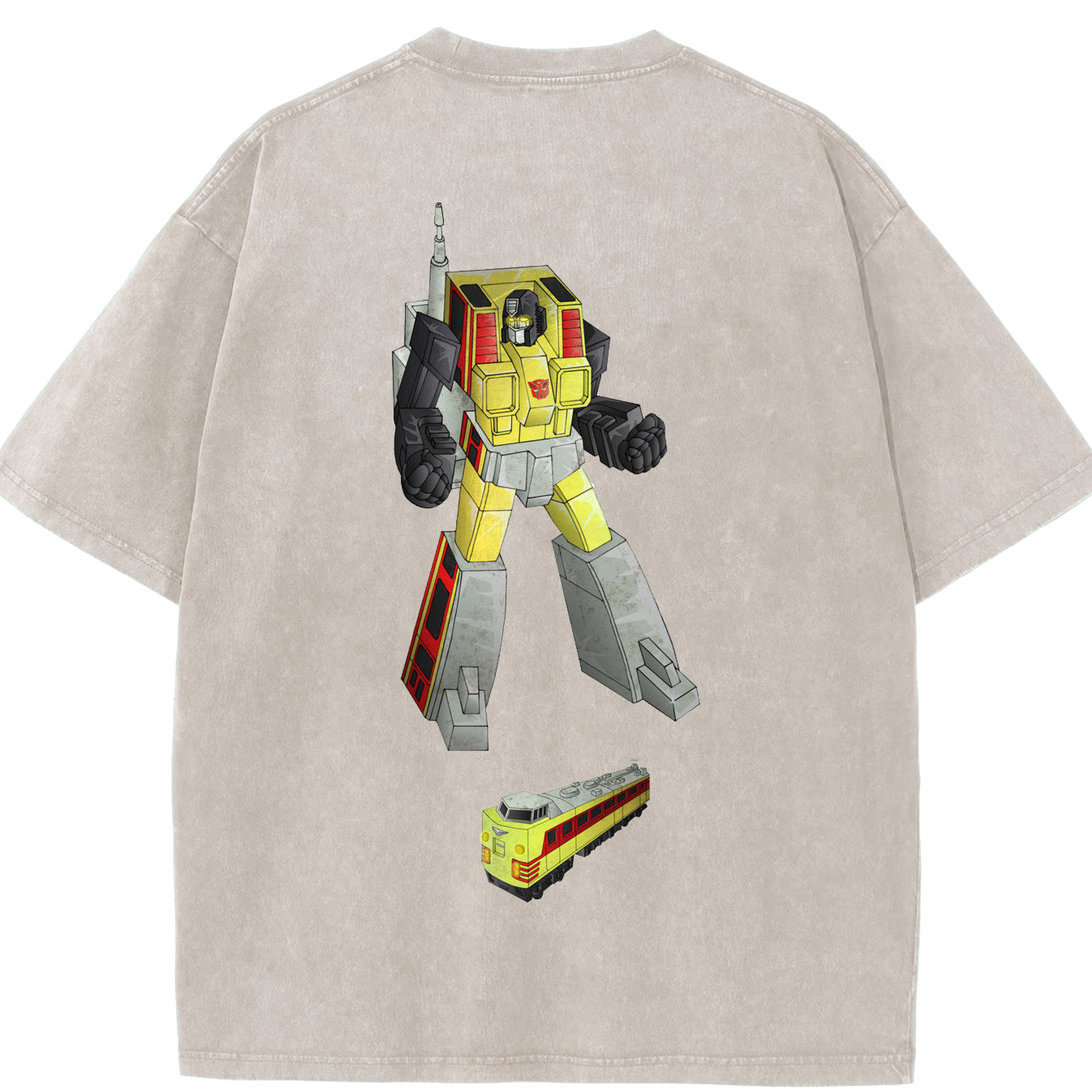 （画像用）  綿100% ヴィンテージ風 半袖Tシャツ（背面プリント）