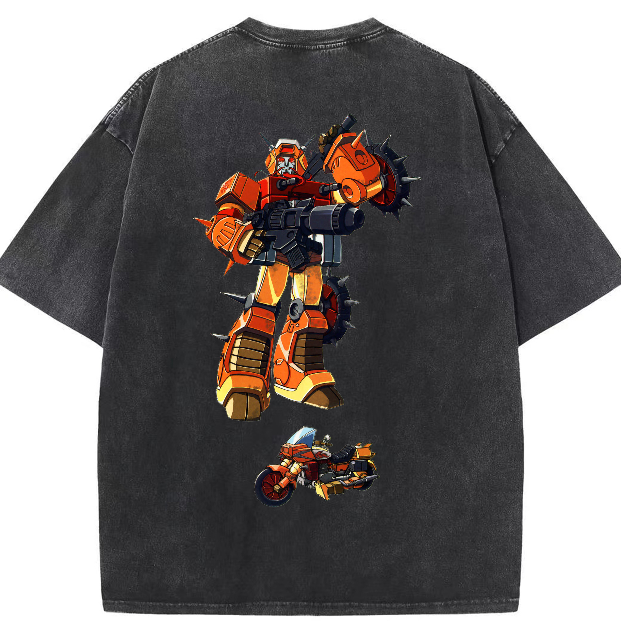 （画像用）  綿100% ヴィンテージ風 半袖Tシャツ（背面プリント）