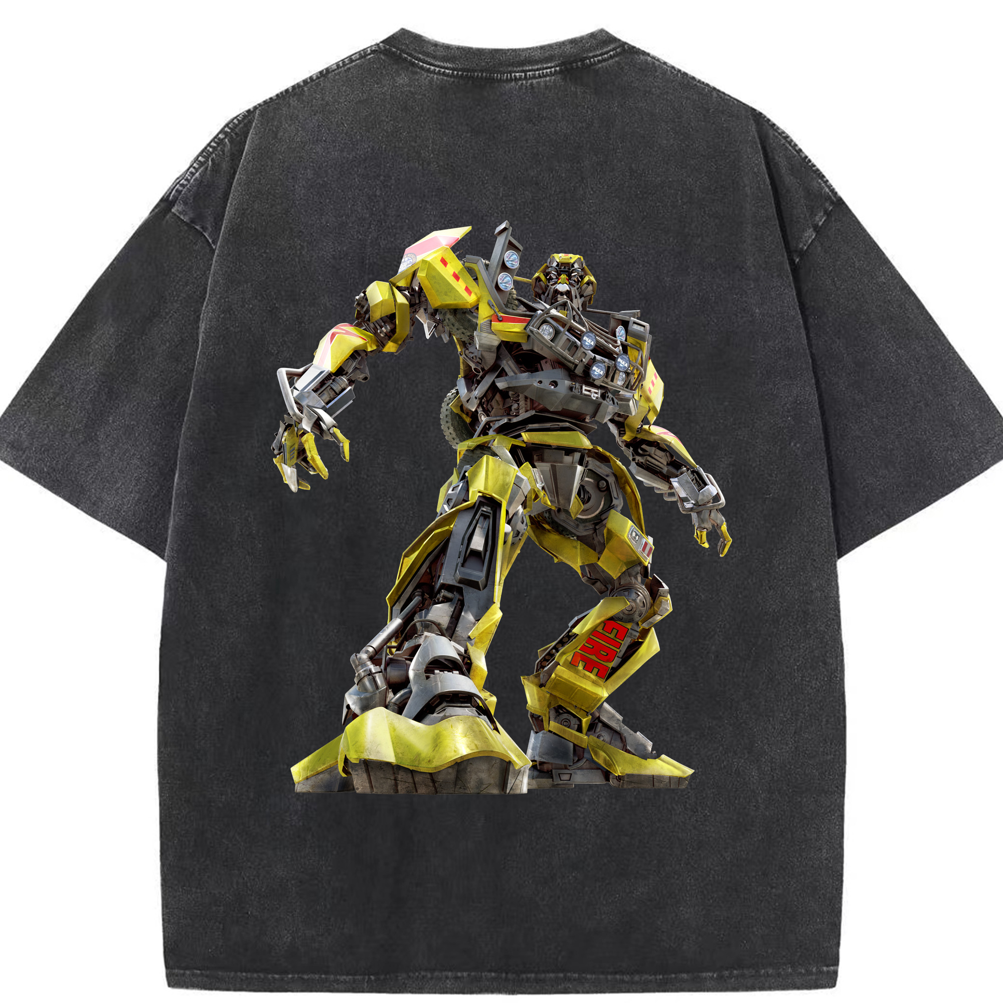 （画像用）  綿100% ヴィンテージ風 半袖Tシャツ（背面プリント）