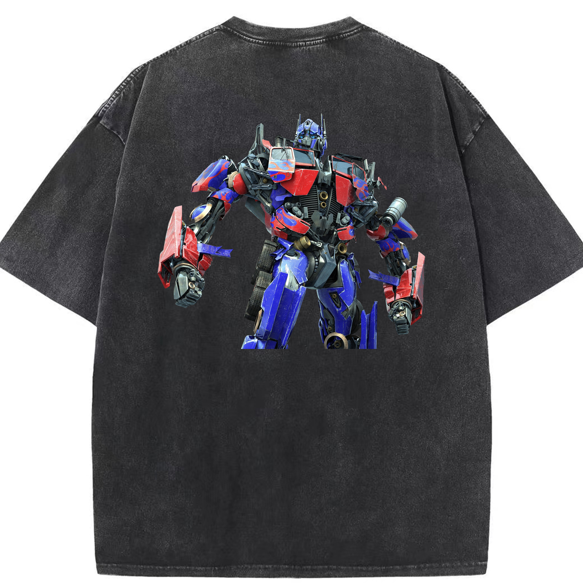 （画像用）  綿100% ヴィンテージ風 半袖Tシャツ（背面プリント）