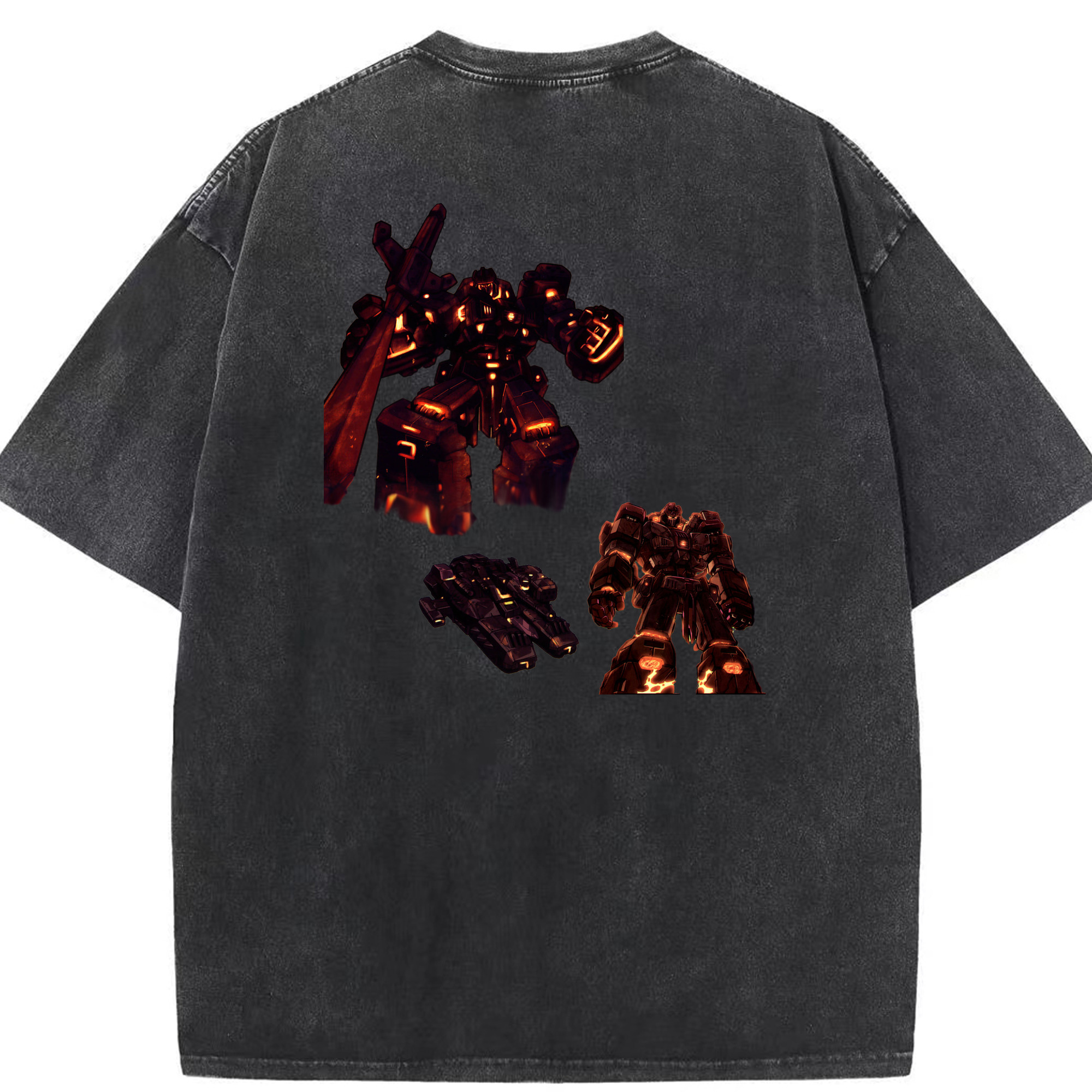 （画像用）  綿100% ヴィンテージ風 半袖Tシャツ（背面プリント）