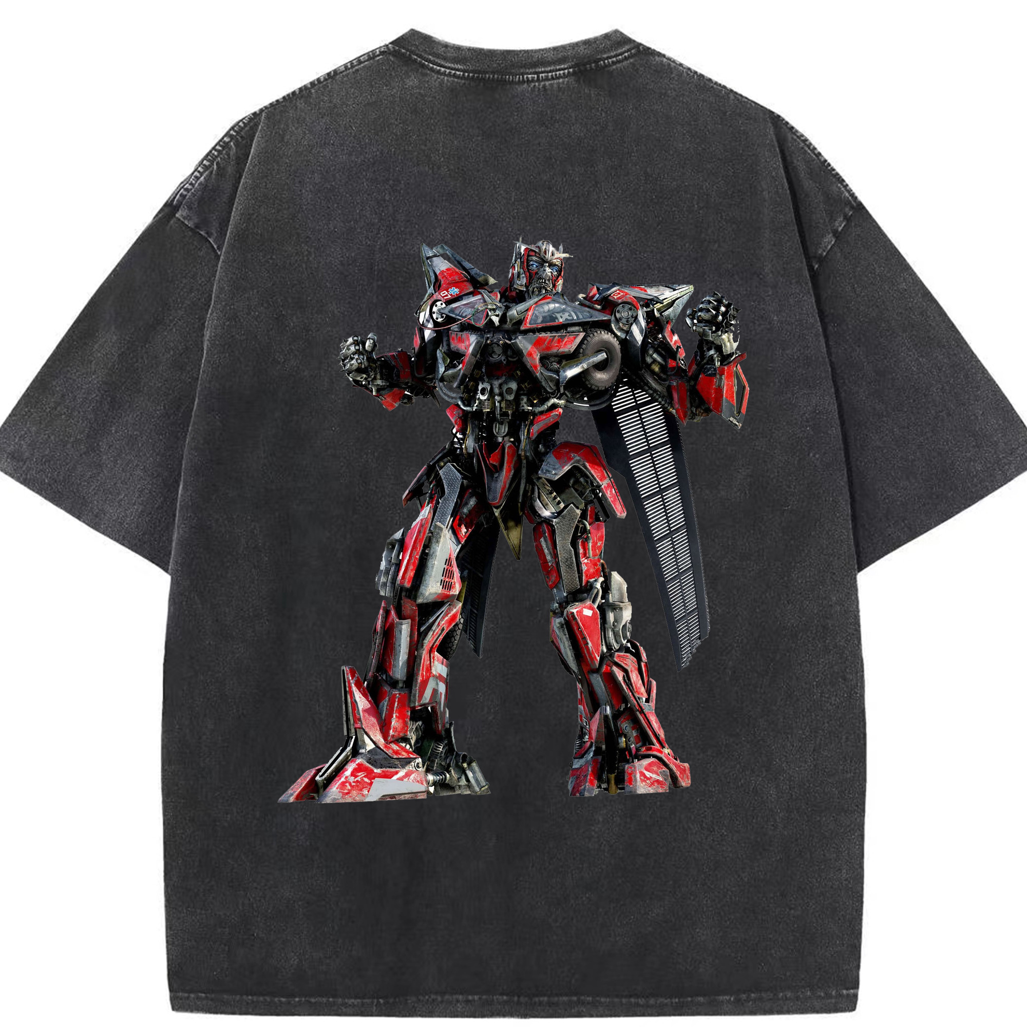 （画像用）  綿100% ヴィンテージ風 半袖Tシャツ（背面プリント）