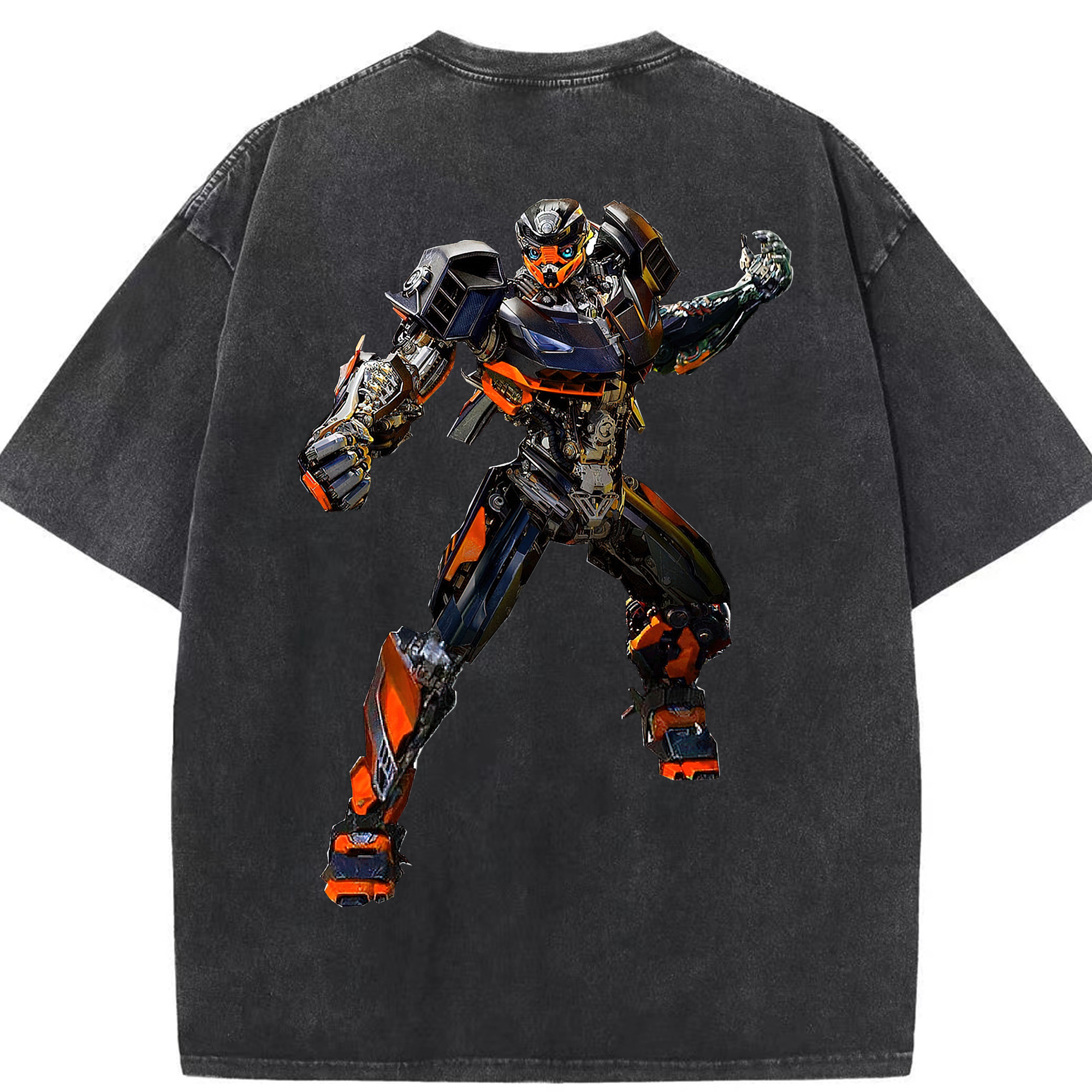 （画像用）  綿100% ヴィンテージ風 半袖Tシャツ（背面プリント）