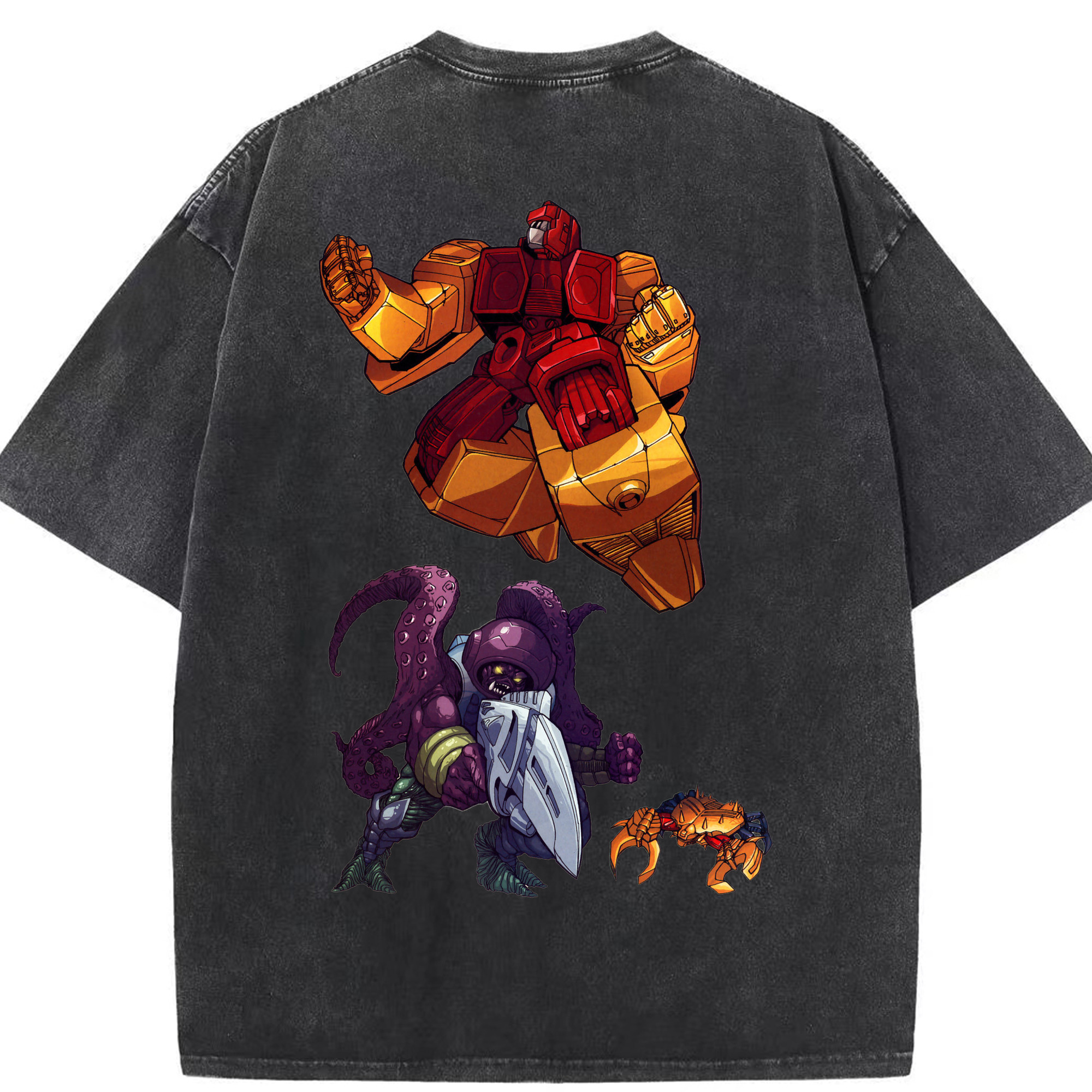 （画像用）  綿100% ヴィンテージ風 半袖Tシャツ（背面プリント）