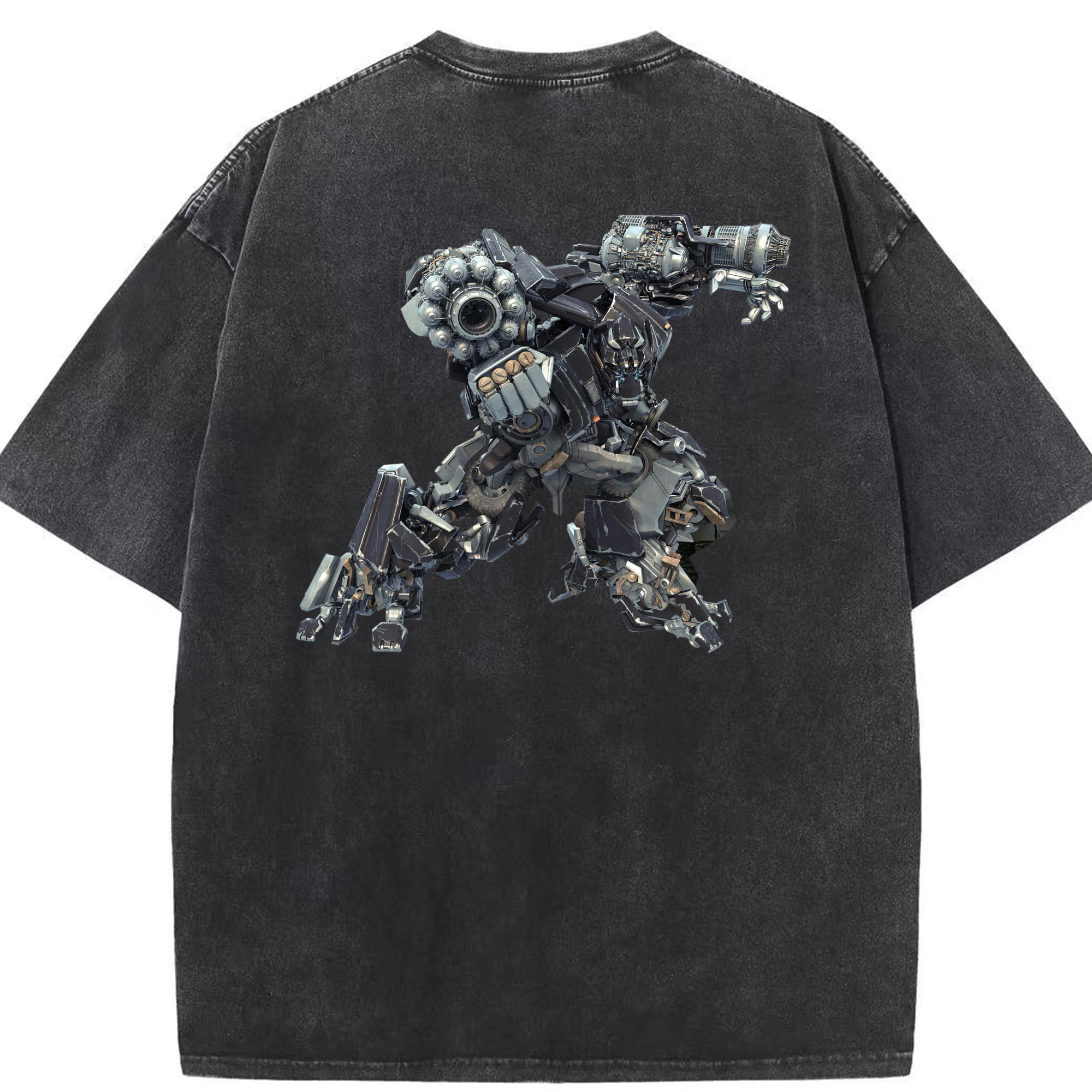 （画像用）  綿100% ヴィンテージ風 半袖Tシャツ（背面プリント）