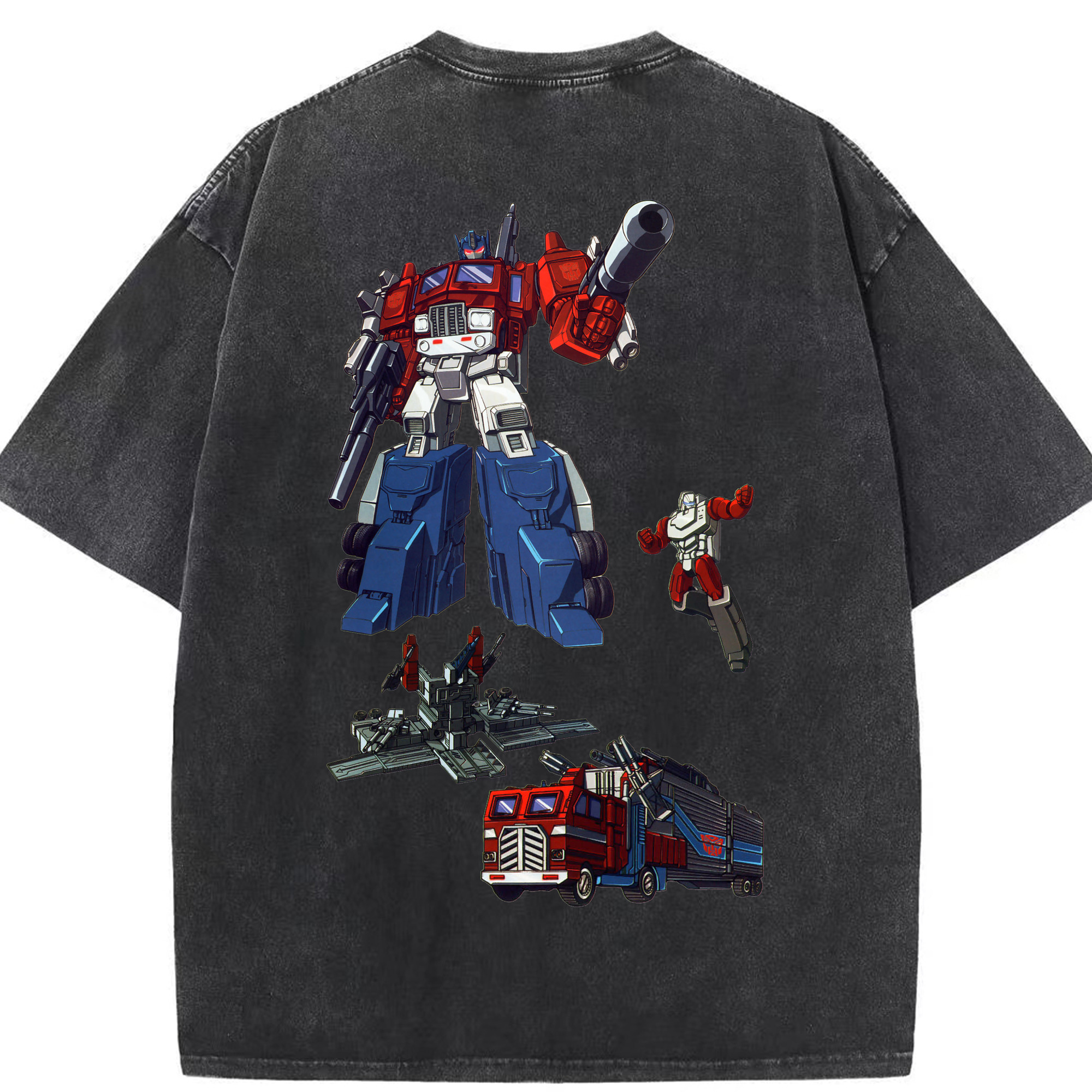（画像用）  綿100% ヴィンテージ風 半袖Tシャツ（背面プリント）