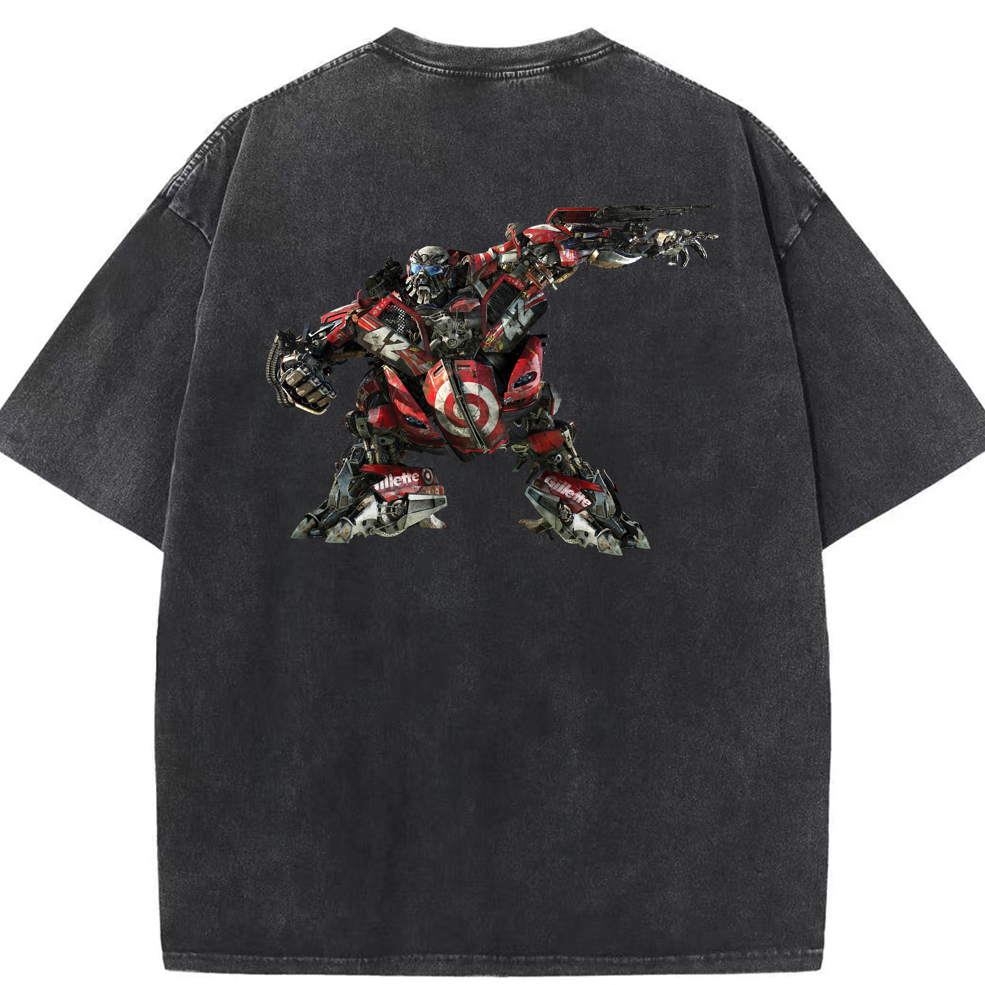 （画像用）  綿100% ヴィンテージ風 半袖Tシャツ（背面プリント）