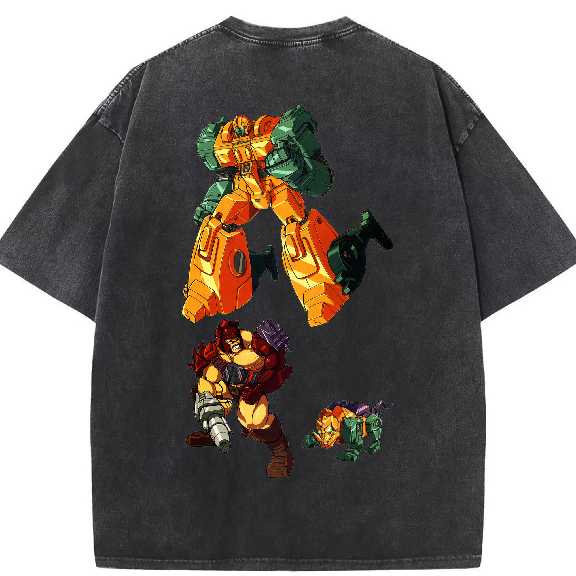 （画像用）  綿100% ヴィンテージ風 半袖Tシャツ（背面プリント）