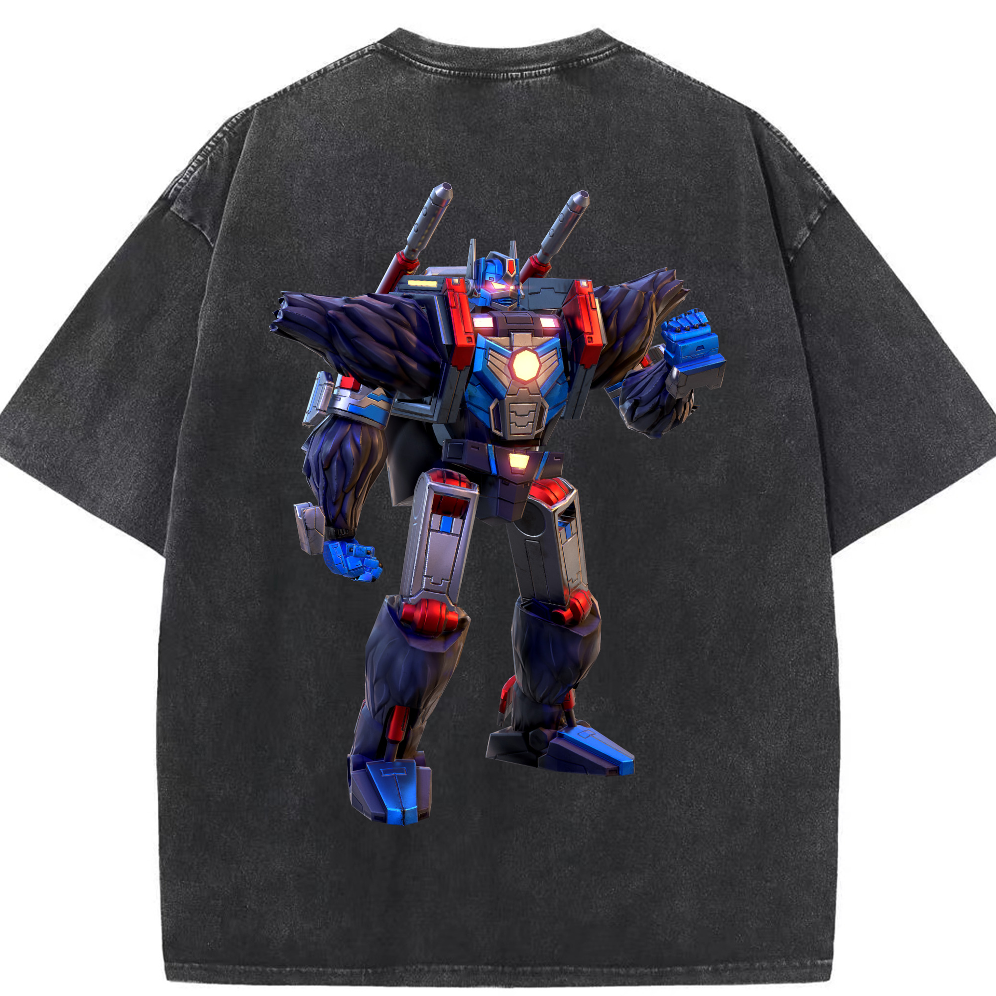 （画像用）  綿100% ヴィンテージ風 半袖Tシャツ（背面プリント）