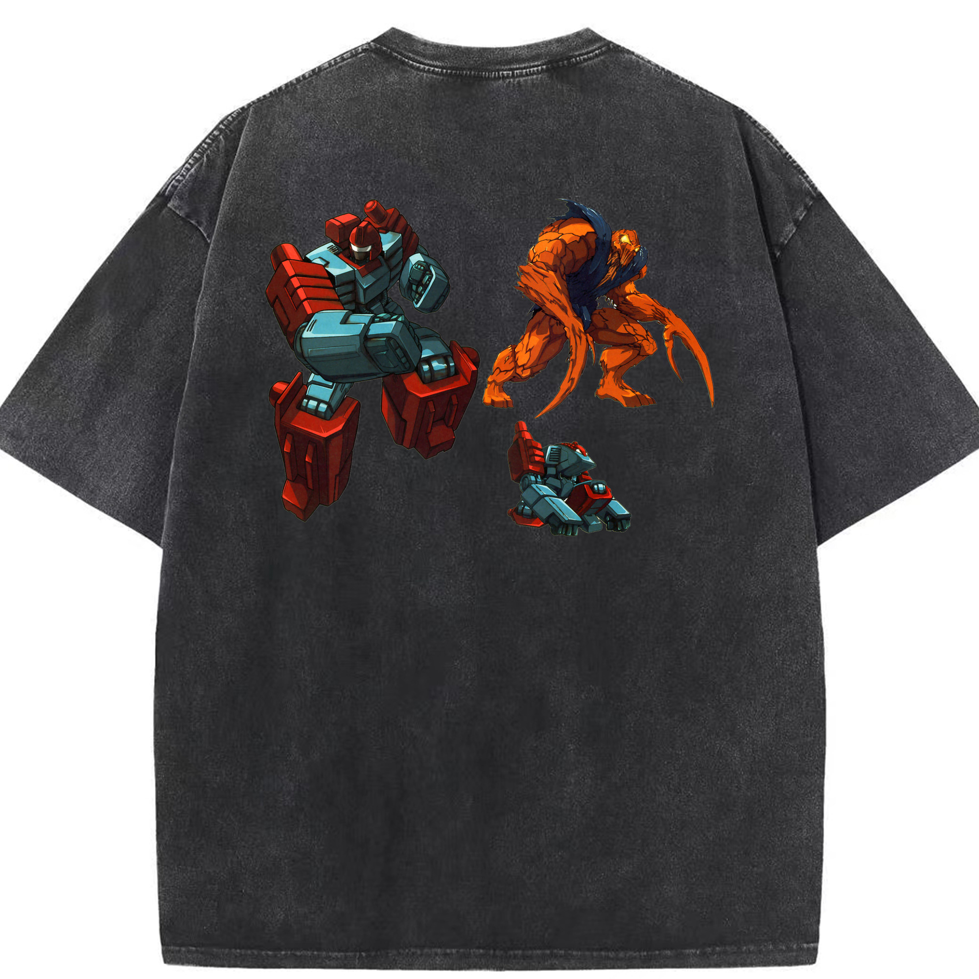 （画像用）  綿100% ヴィンテージ風 半袖Tシャツ（背面プリント）