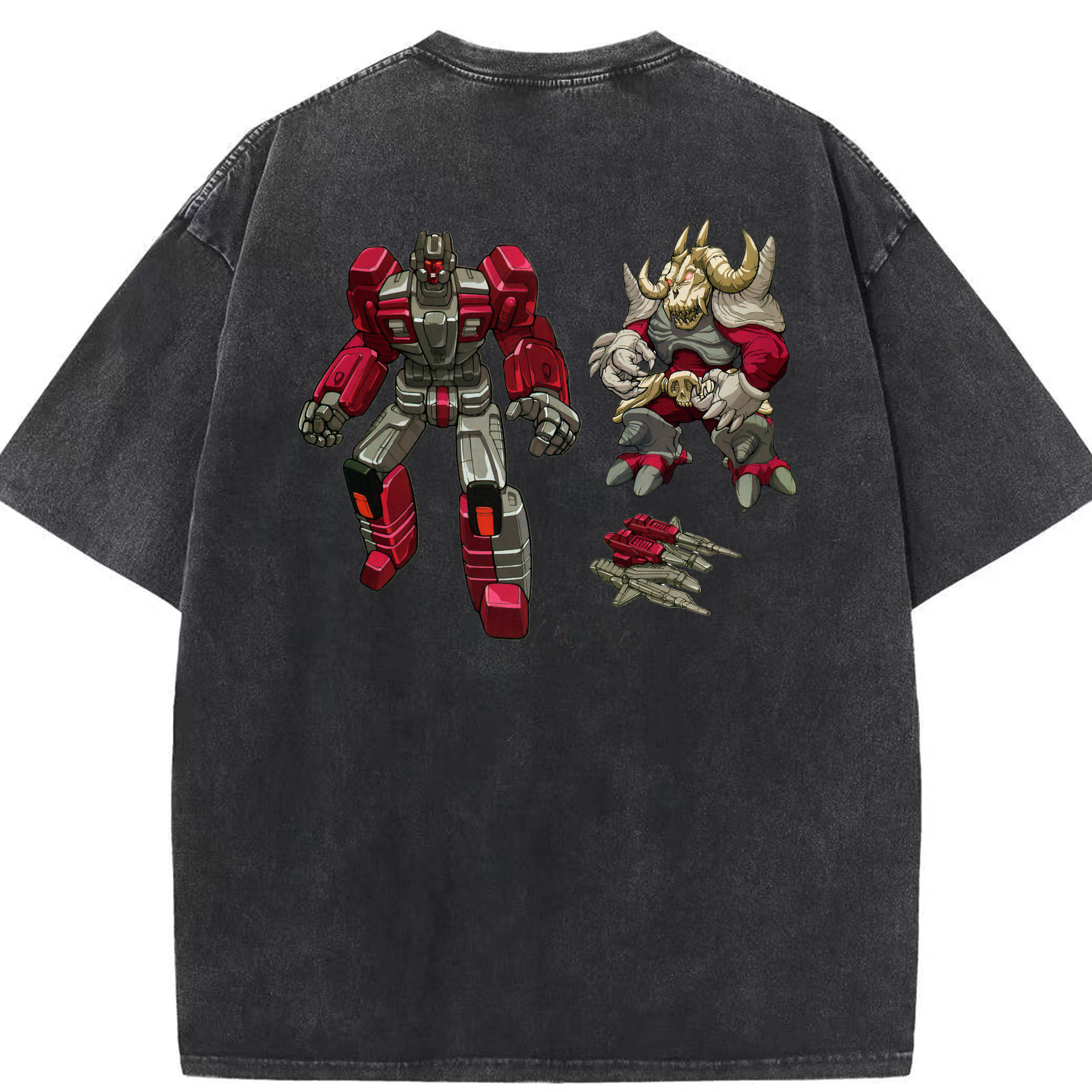 （画像用）  綿100% ヴィンテージ風 半袖Tシャツ（背面プリント）