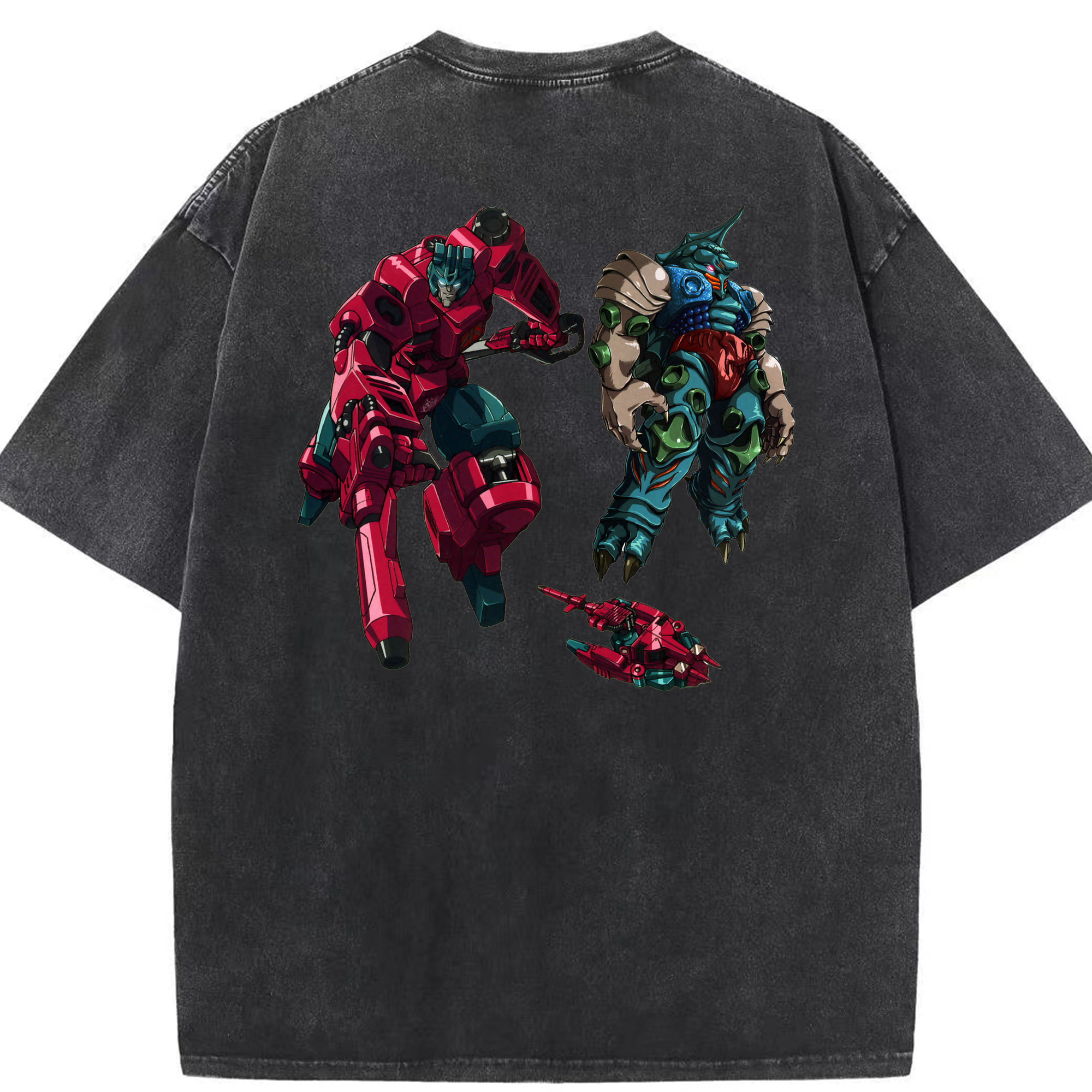 （画像用）  綿100% ヴィンテージ風 半袖Tシャツ（背面プリント）